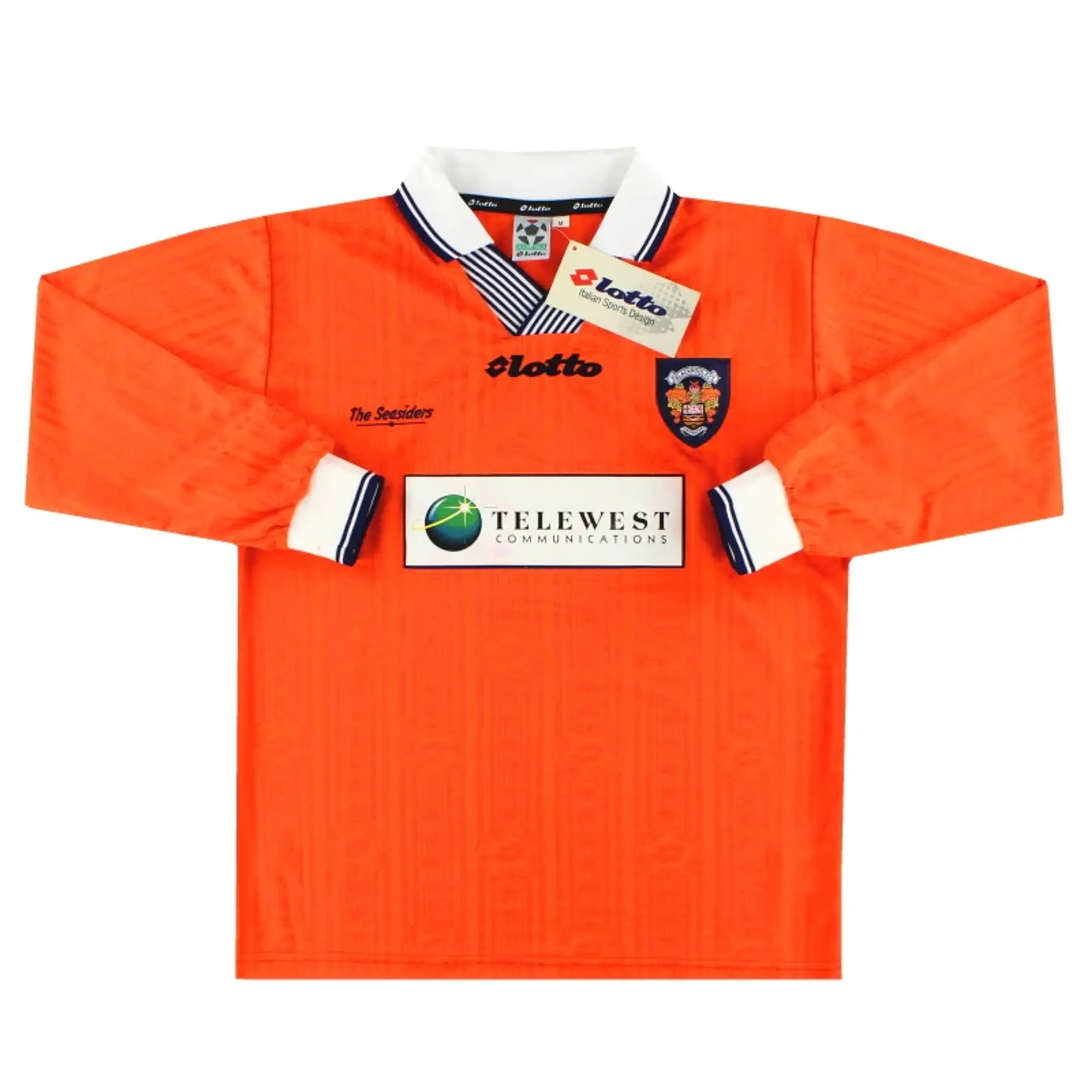 1997-99 Blackpool Lotto Player Issue Home Shirt L/S *BNIB* M - Blackpool / BNIB 