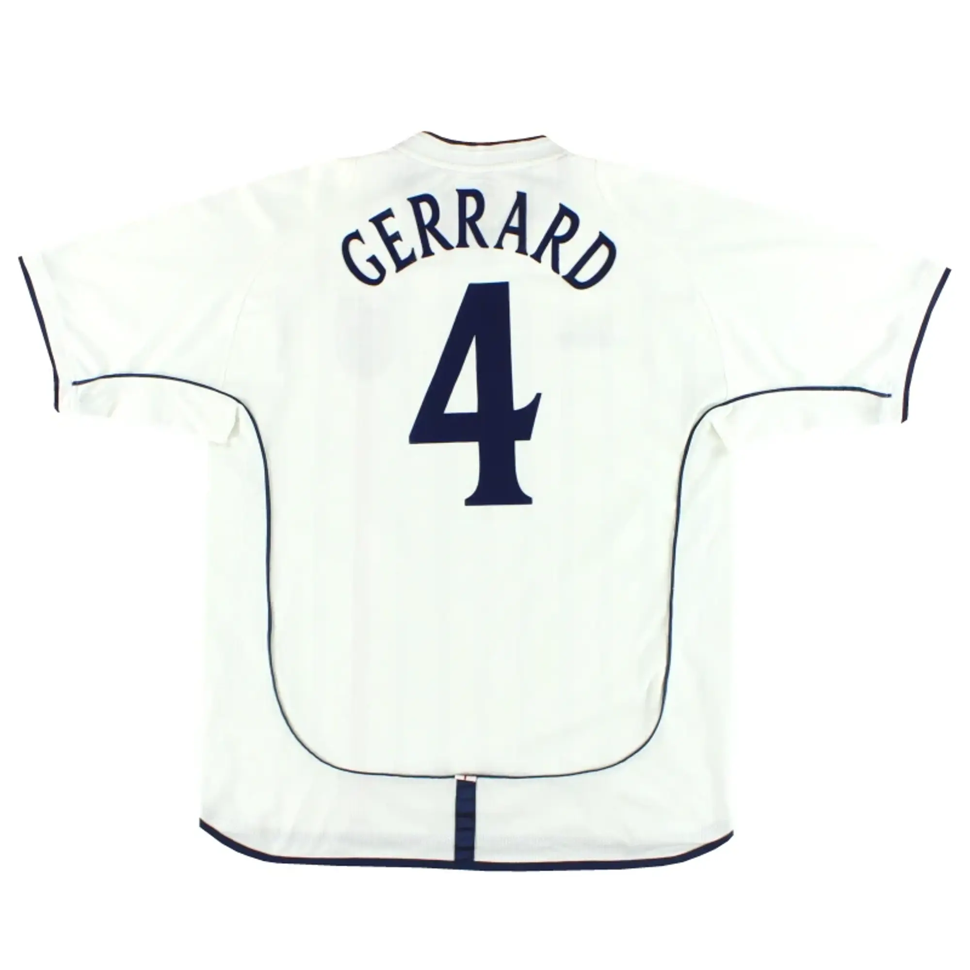 2001-03 England Umbro Home Shirt Gerrard #4 L - England / Excellent 