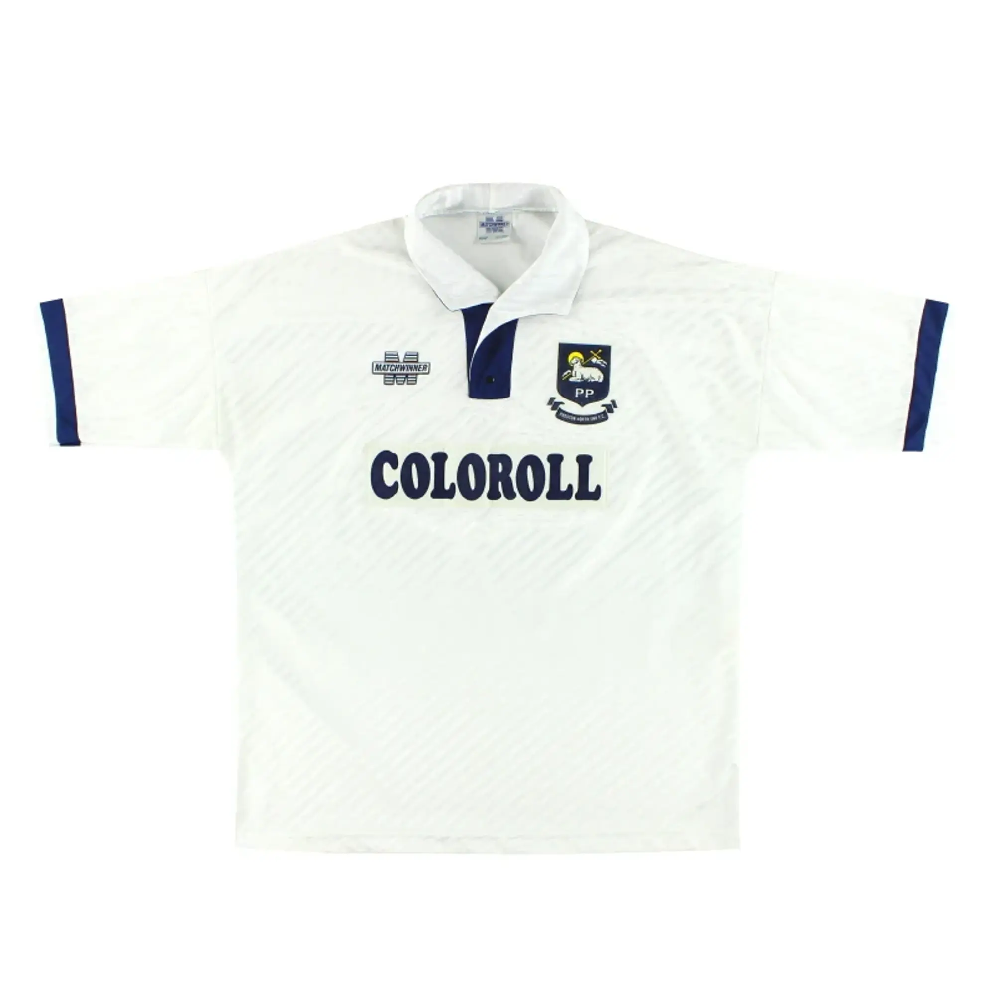 1993-94 Preston Matchwinner Home Shirt XL - Preston North End / Excellent 