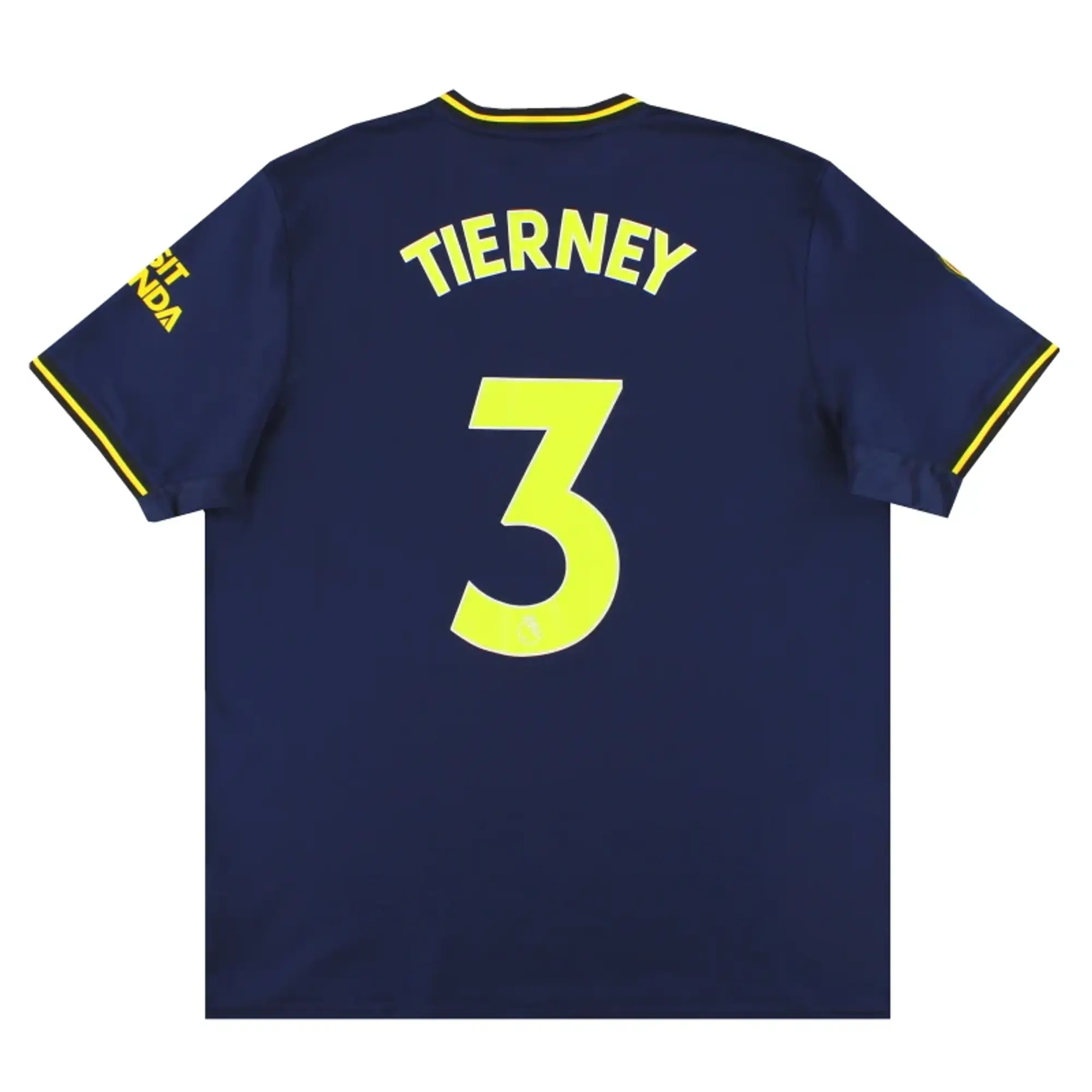 2019-20 Arsenal adidas Third Shirt Tierney #3 XL - Arsenal / Excellent 