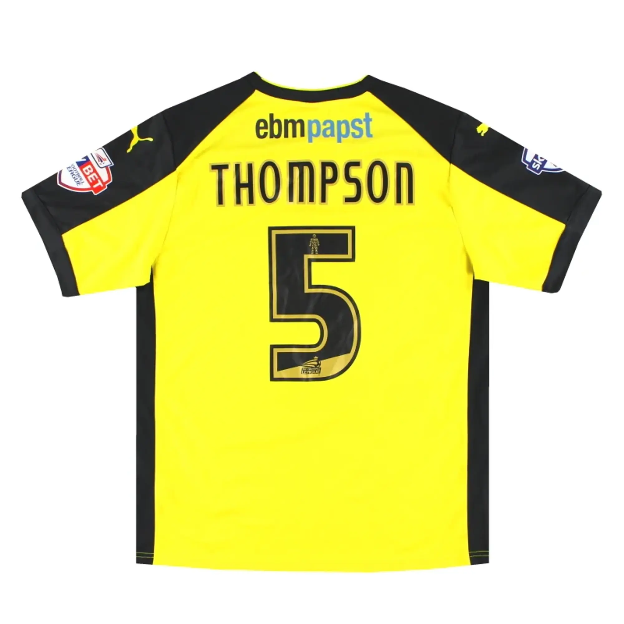 2014-15 Colchester United Puma Match Issue Away Shirt Thompson #5 L - Colchester United / Excellent 