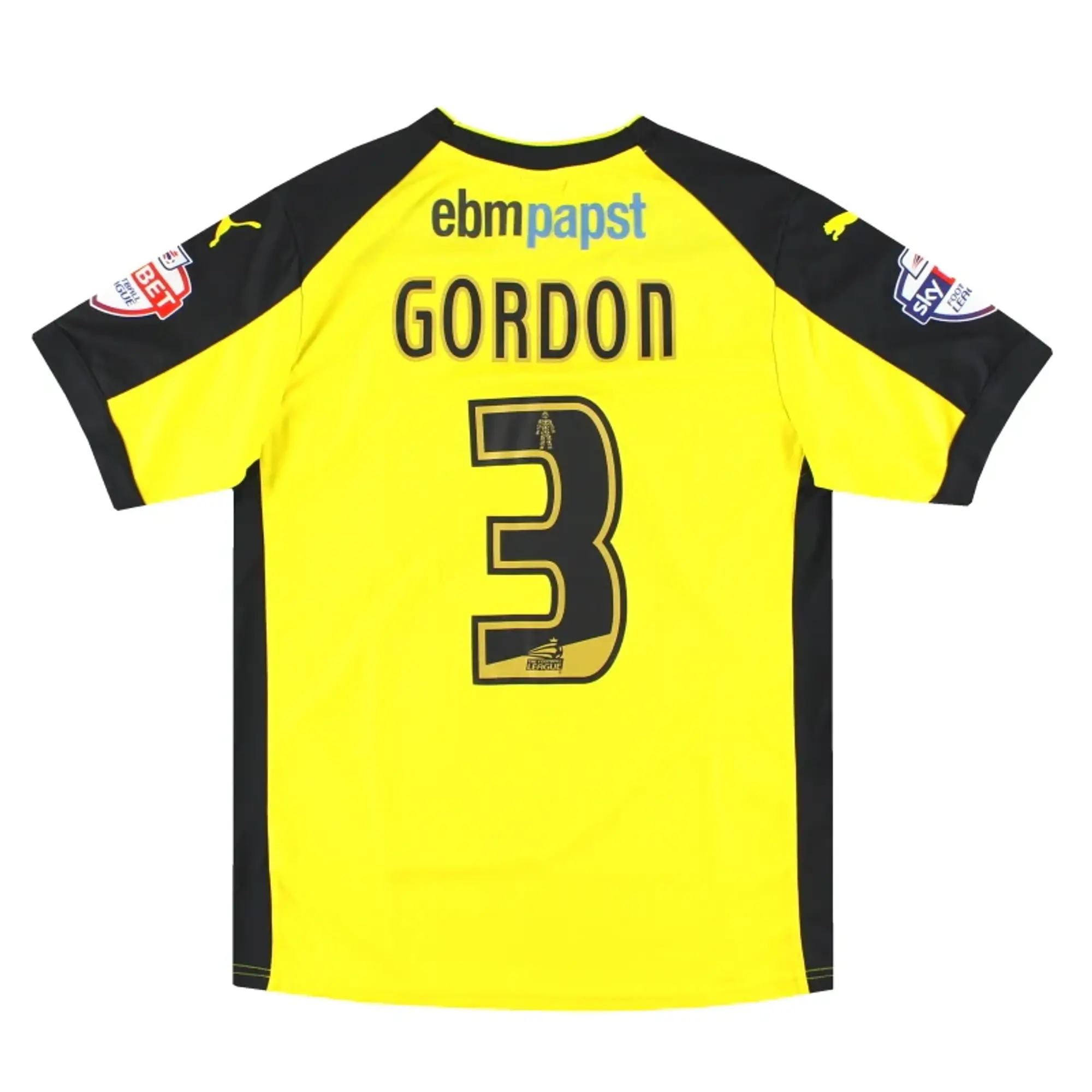 2014-15 Colchester United Puma Match Issue Away Shirt Gordon #3 M - Colchester United / Excellent 