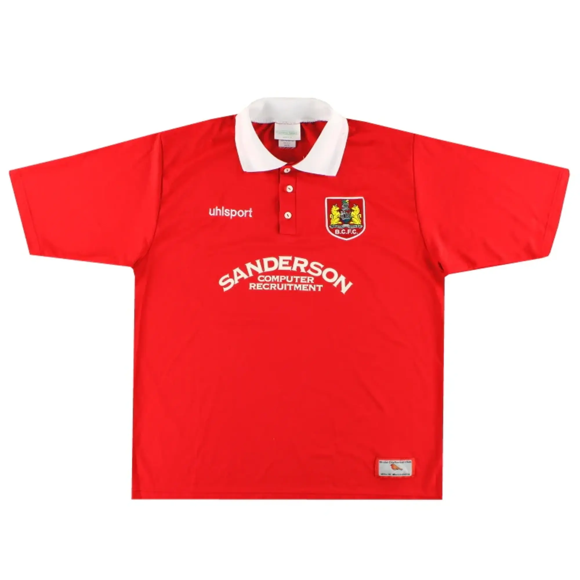 1998-99 Bristol City uhlsport Home Shirt XL - Bristol City / Excellent 