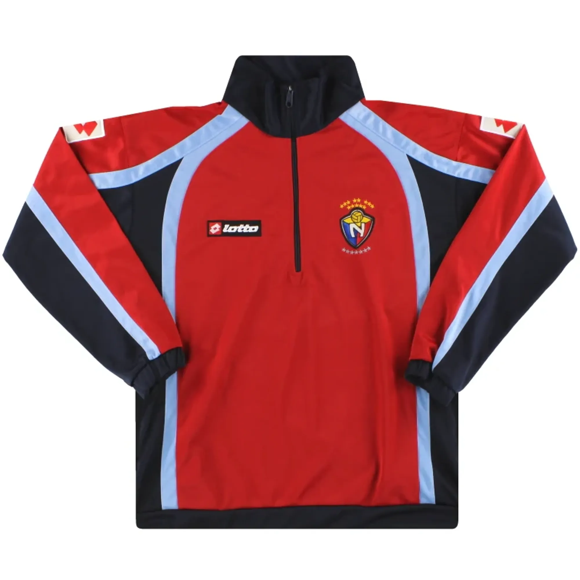 2010 El Nacional Lotto 1/2 Zip Track Top S - Central and South American Clubs / Excellent 