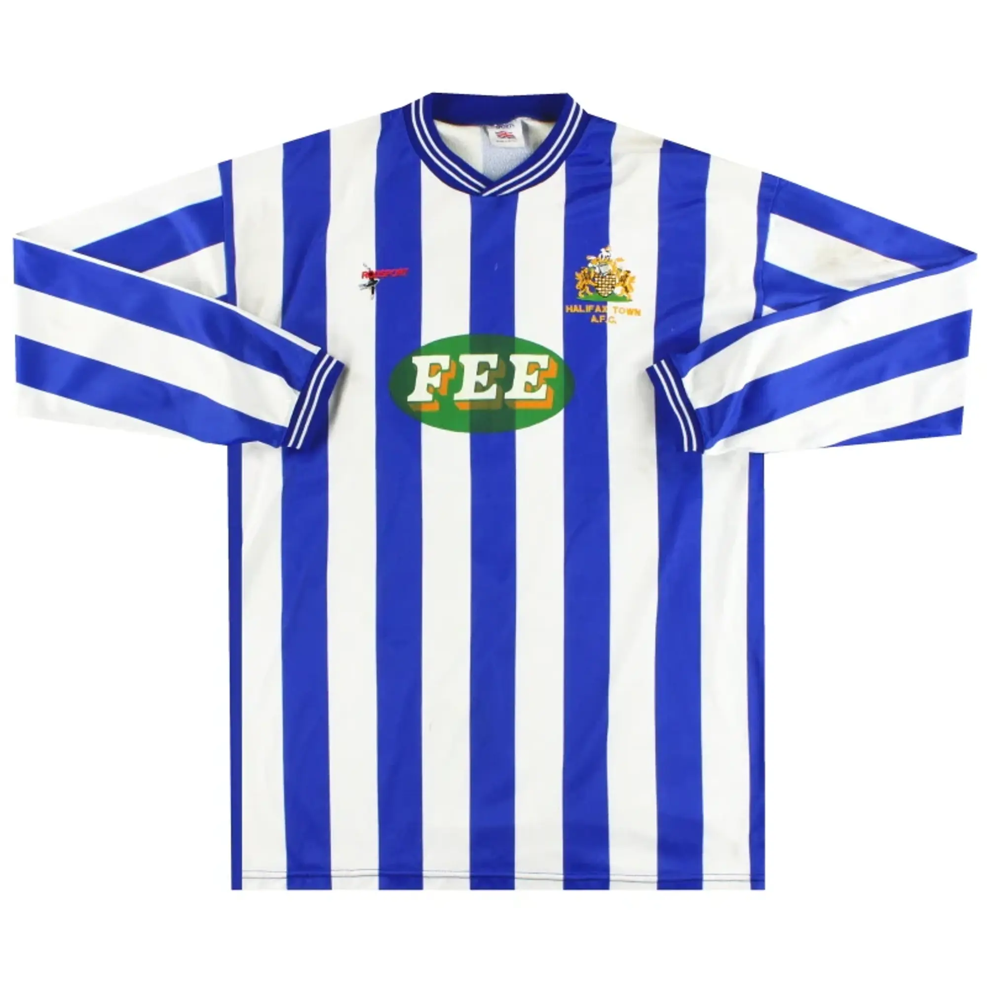 1988-89 Halifax Town Player Issue Home Shirt L/S L - Other Non League Clubs / Excellent 