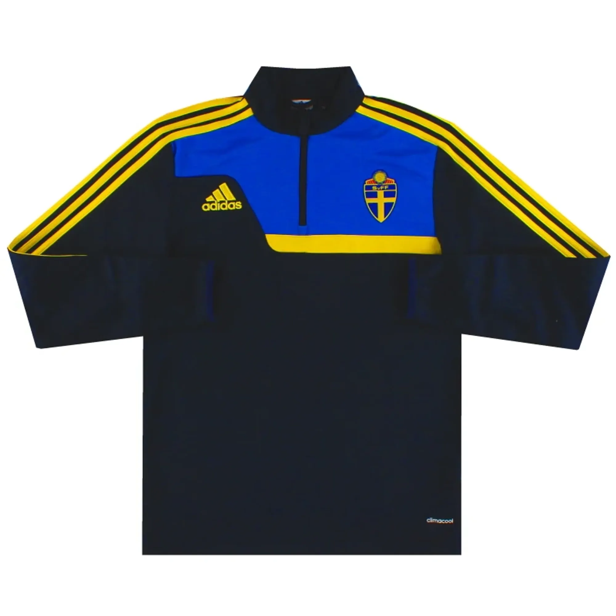 2013-14 Sweden adidas 1/4 Zip Training Top S - Sweden / Excellent 