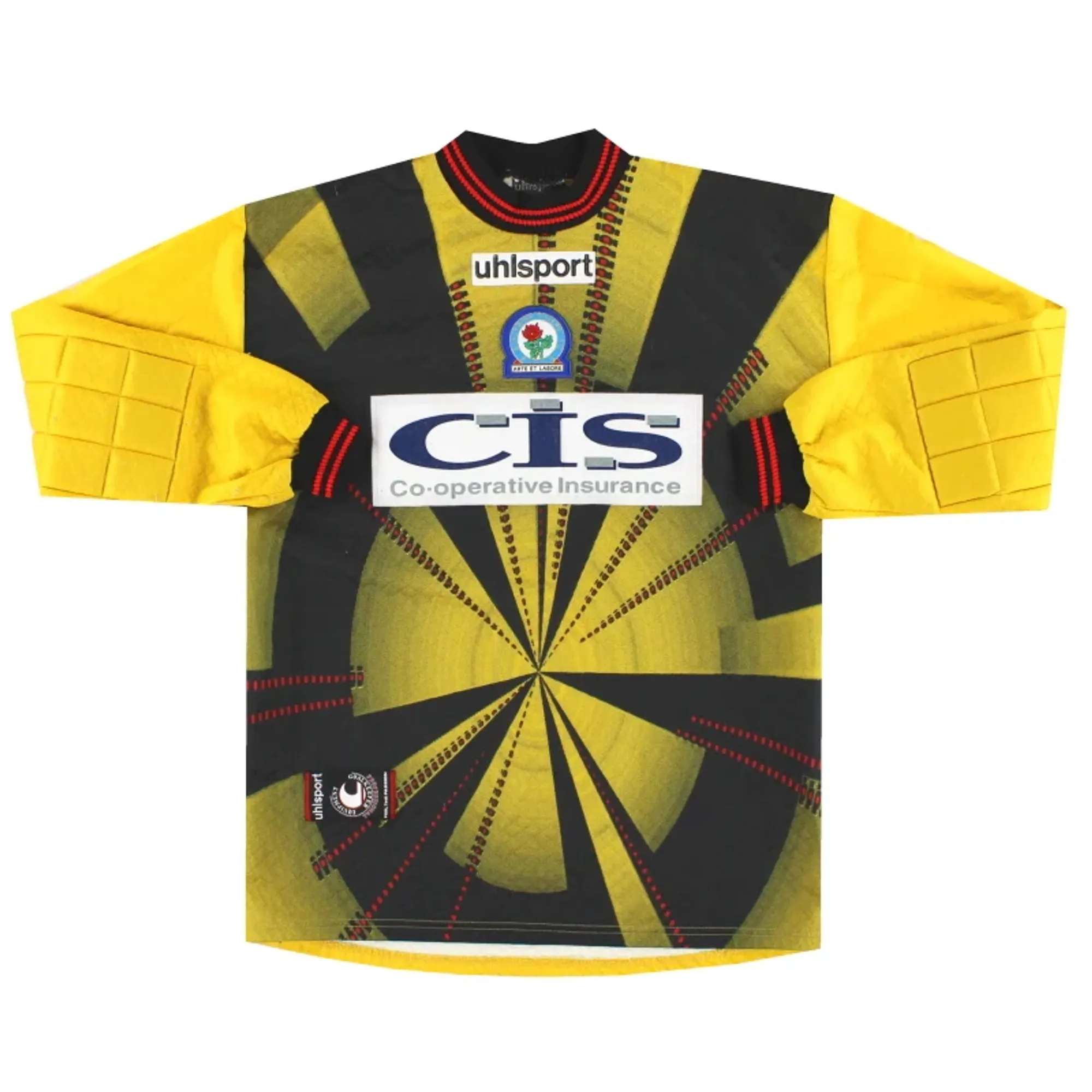 1998-00 Blackburn Uhlsport Goalkeeper Shirt S - Blackburn Rovers / Excellent 