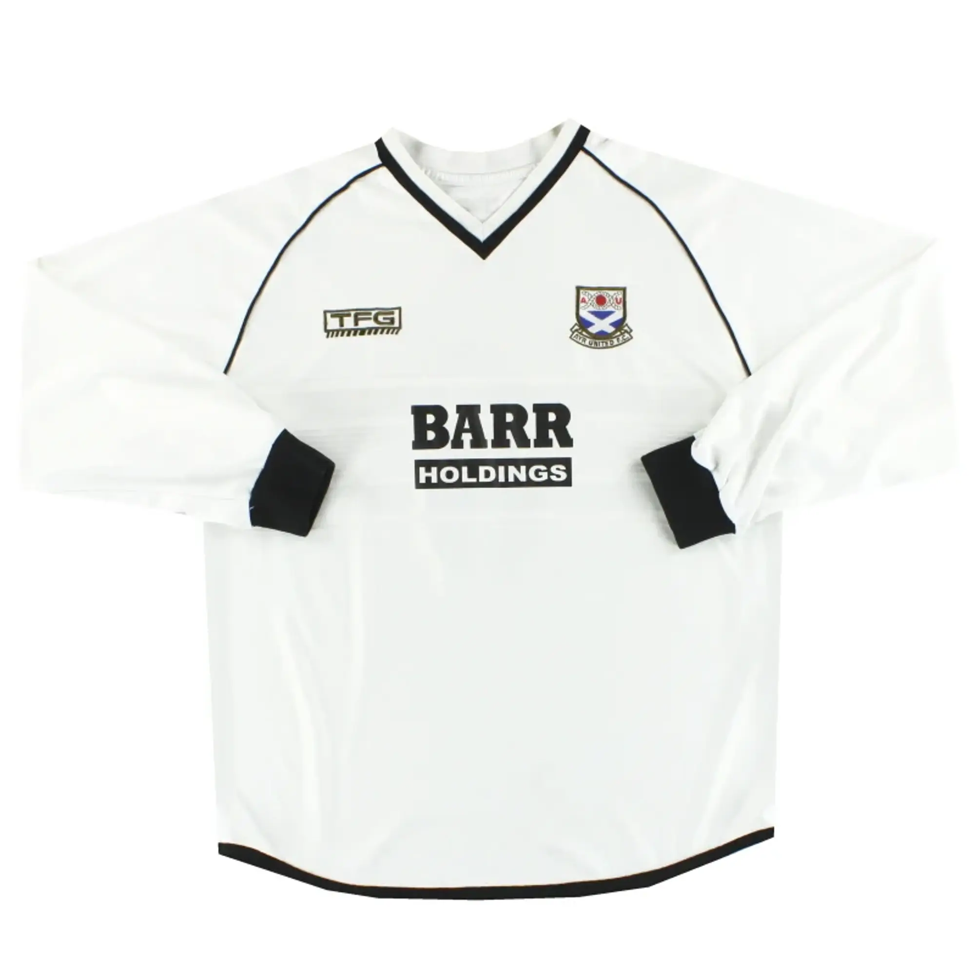 2001-02 Ayr United Player Issue Home Shirt #6 L/S L - Other Scottish Clubs / Very Good 