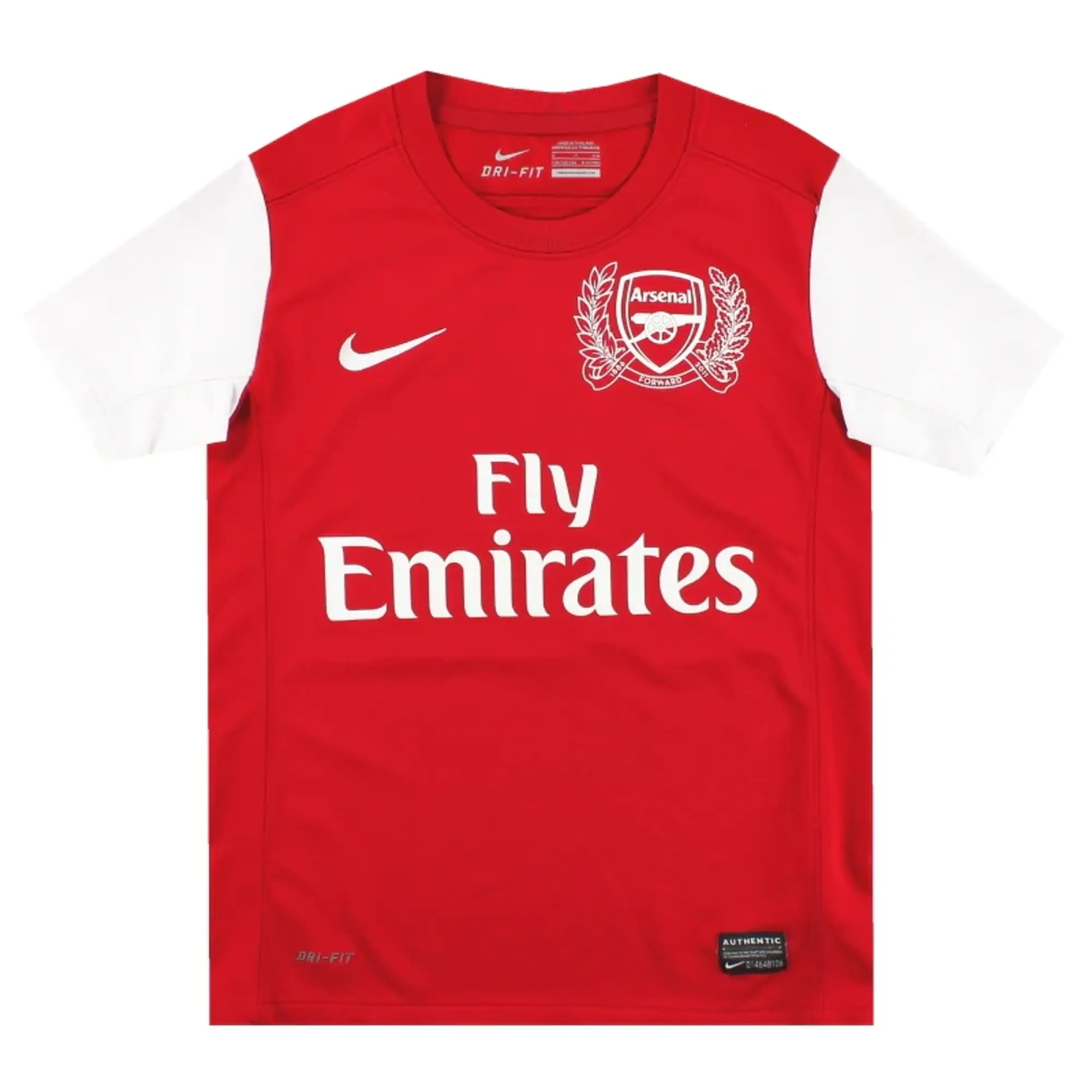 2011-12 Arsenal Nike '125th Anniversary' Home Shirt S.Boys - Arsenal / Excellent 