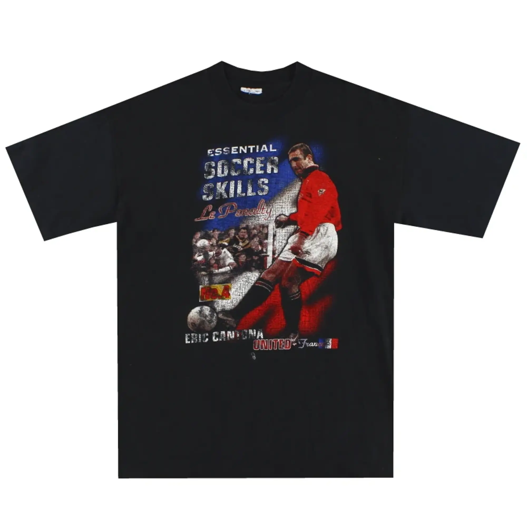 1994-96 Manchester United Graphic Tee Cantona #7 L - Manchester United / Excellent 