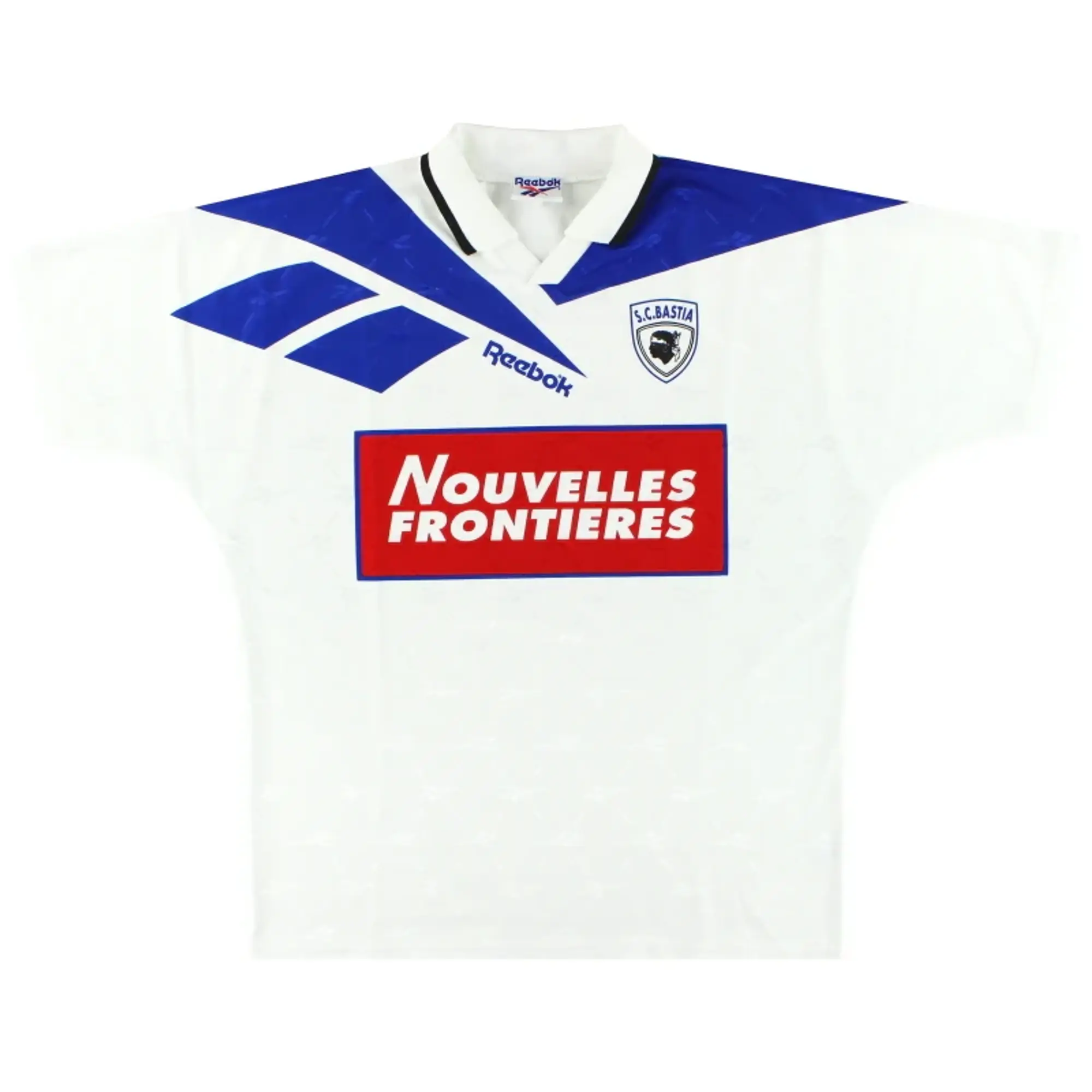1995-96 Bastia Reebok Away Shirt XXL - Other French Clubs / Excellent 