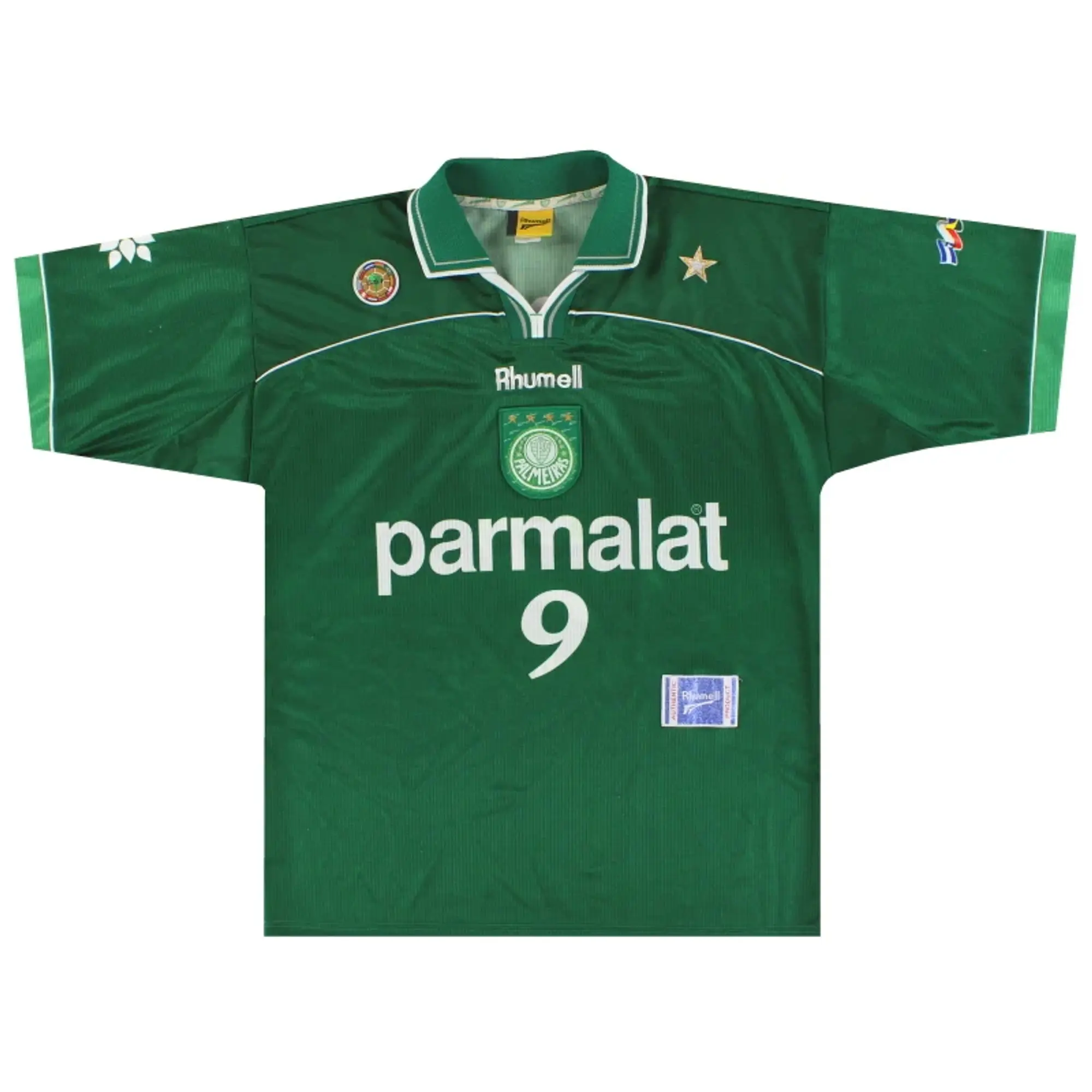 1999 Palmeiras Rhumell Home Shirt #9 L - Central and South American Clubs / Excellent 