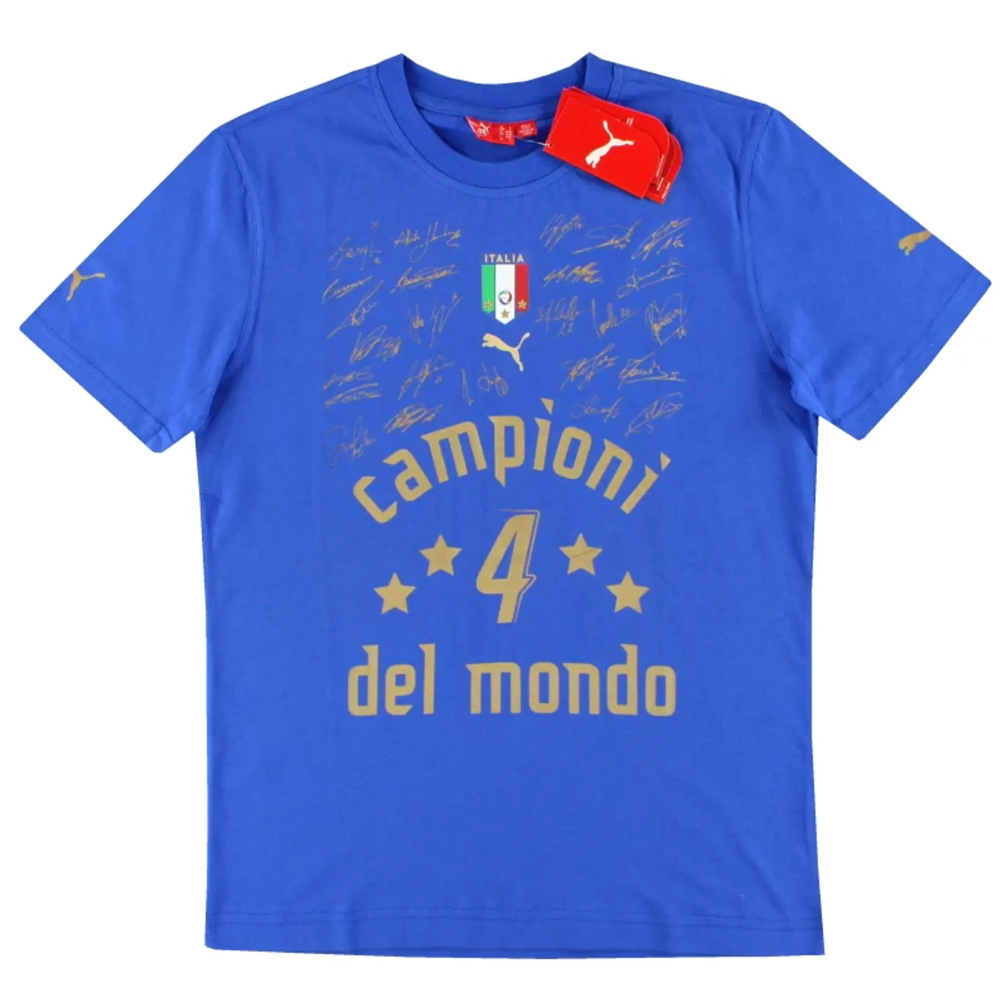 2006-07 Italy Puma 'Campioni Del Mondo' Graphic Tee *w/tags* S - Italy / w/tags 