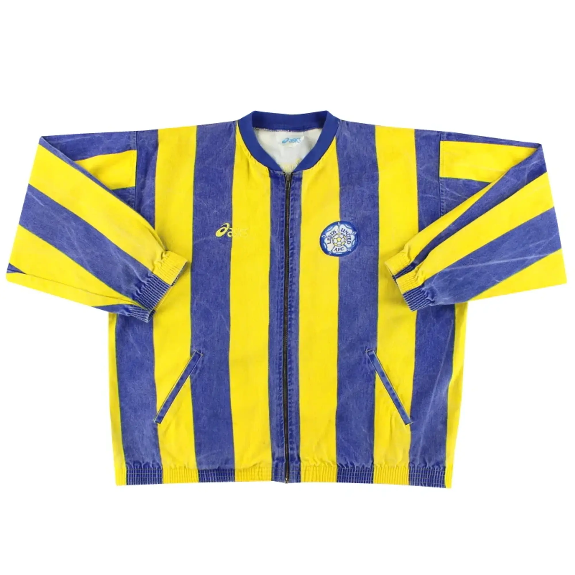 1993-95 Leeds Asics Denim Jacket L - Leeds / Excellent 