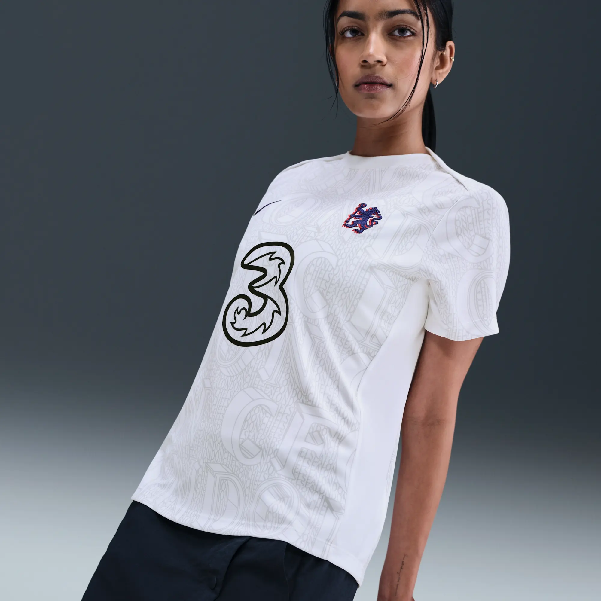 Chelsea F.C. Academy Pro Women's Nike Dri-FIT Football Pre-Match Top - White - Polyester
