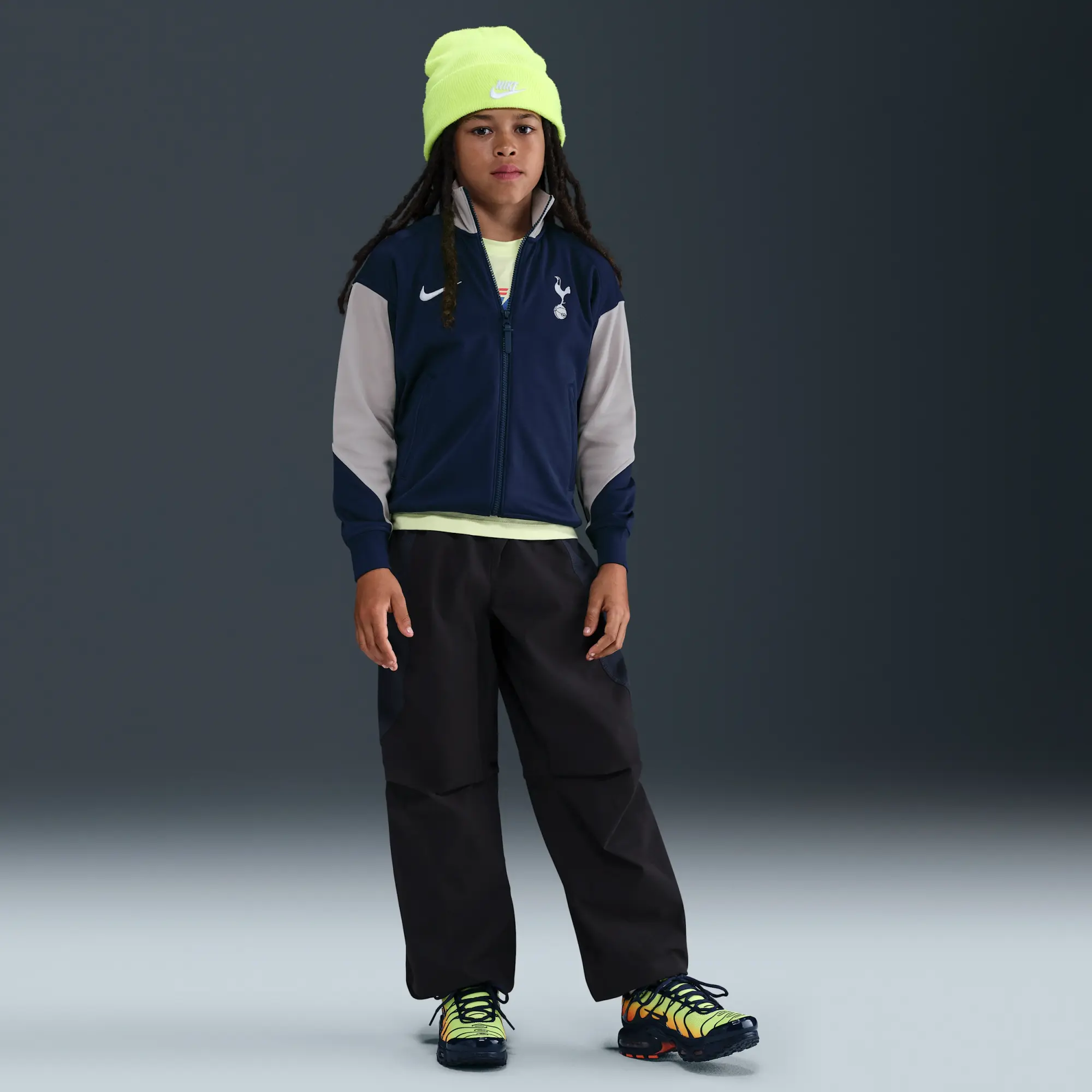 Tottenham Hotspur Academy Pro Home Older Kids' Nike Dri-FIT Football Anthem Jacket - Blue - Polyester
