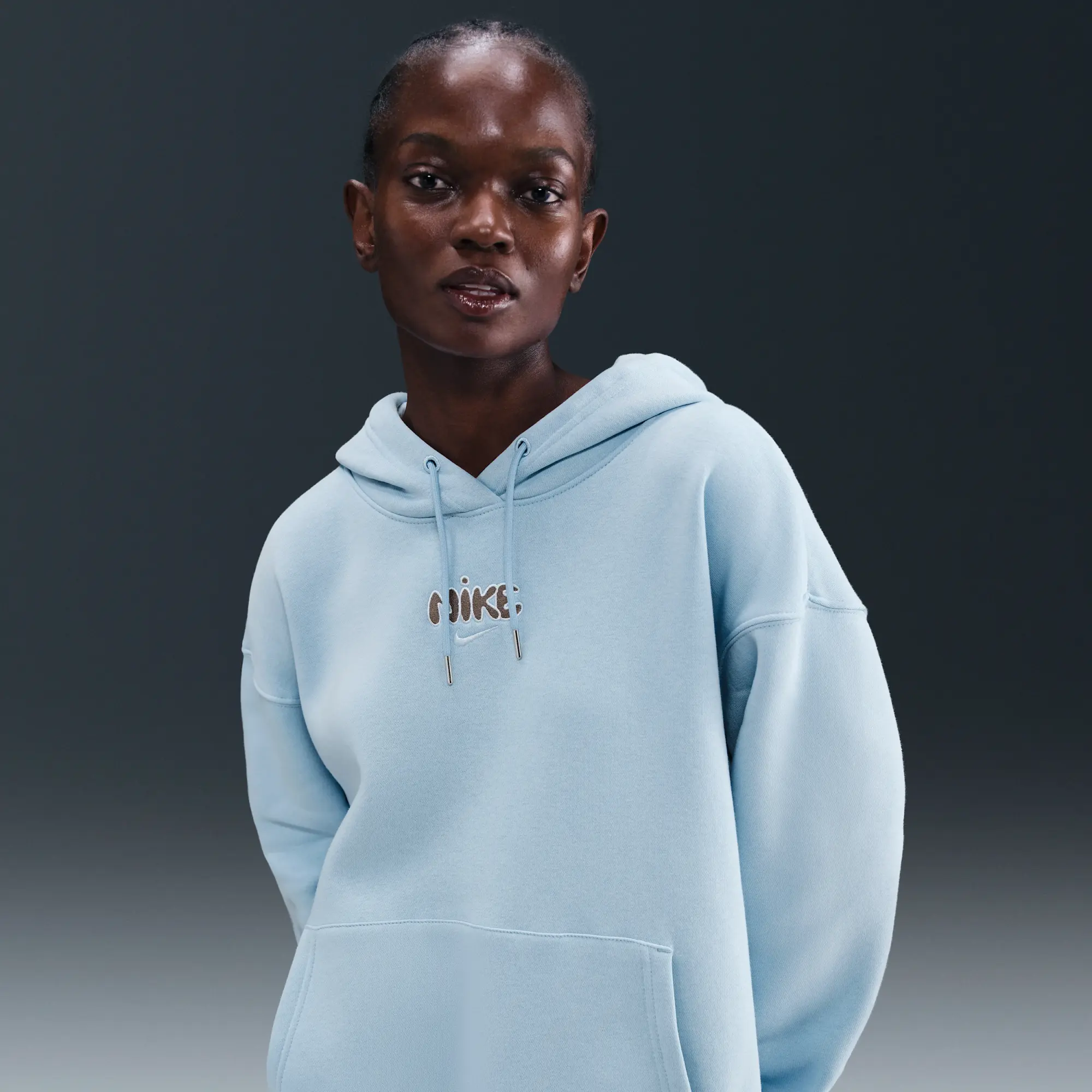 Nike Sportswear Phoenix Fleece Women's Oversized Pullover Hoodie - Blue - Cotton/Polyester