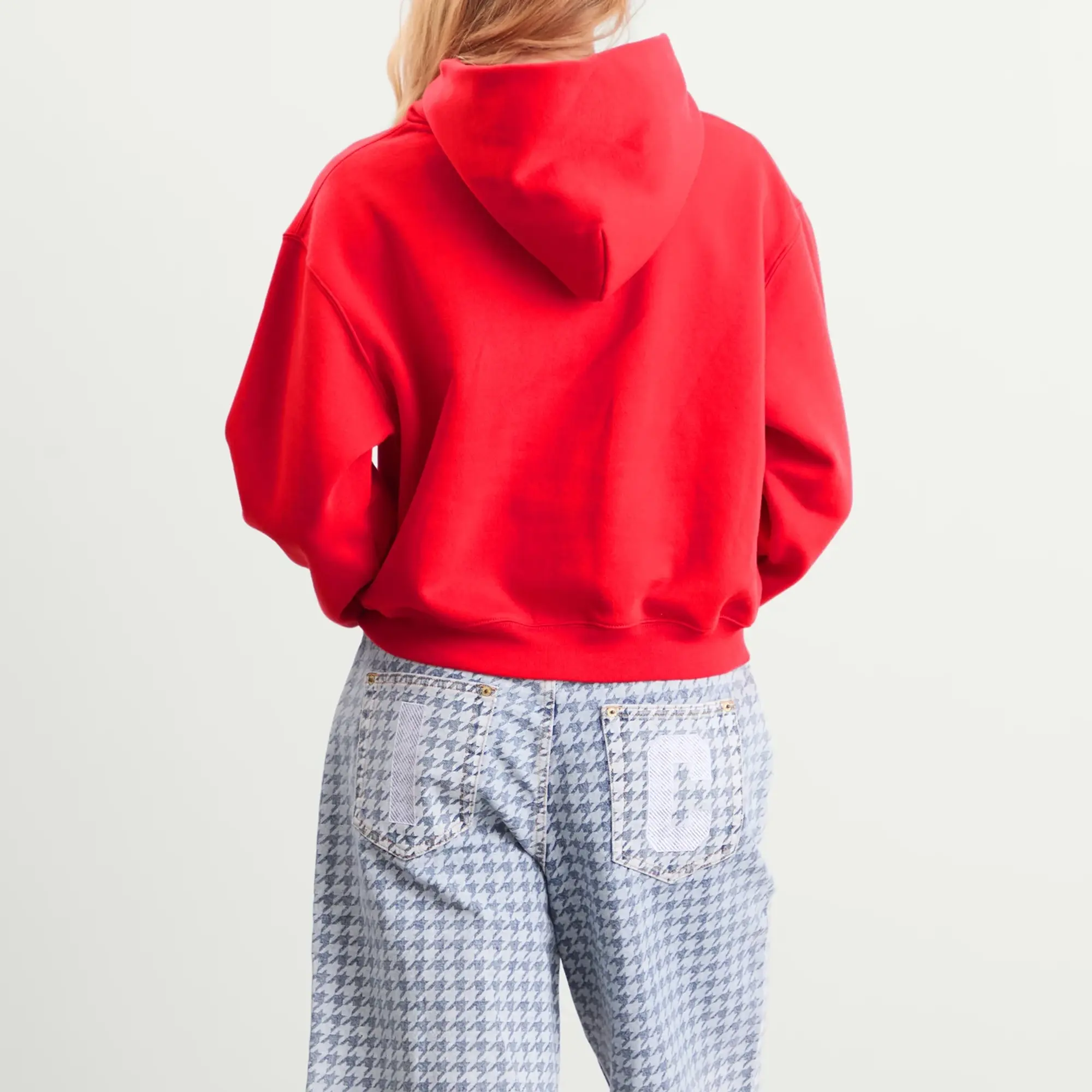 ICECREAM Women's College Cropped Popover Hoodie Red