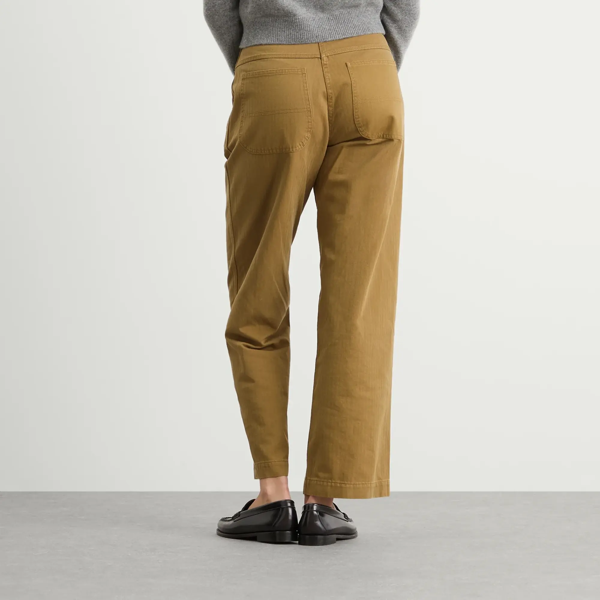Nothing Written Women's Paan Cotton Work Pants Khaki