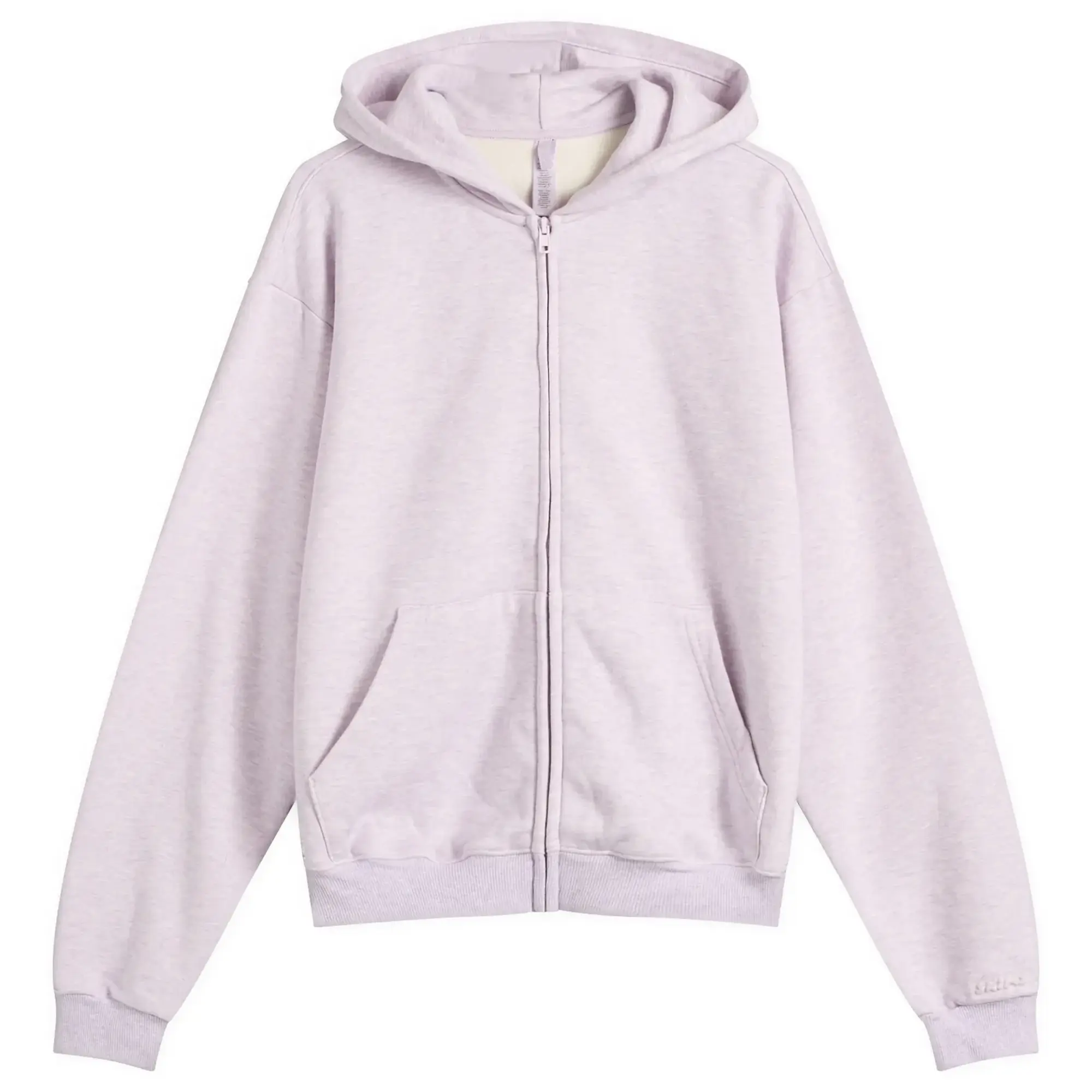 SKIMS Women's Cotton Fleece Classic Zip Up Hoodie Purple Heather