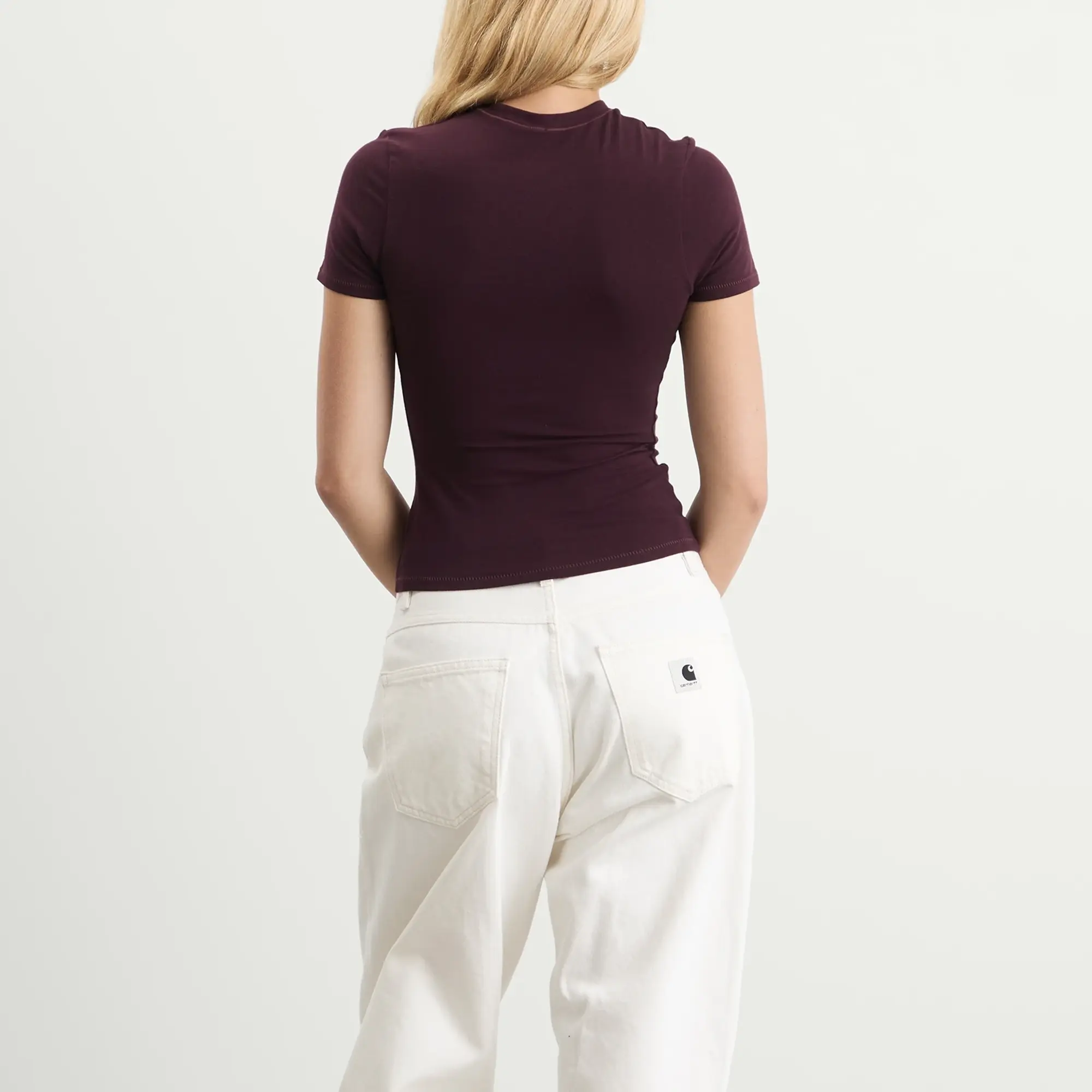 SKIMS Women's Cotton Jersey T-Shirt Currant