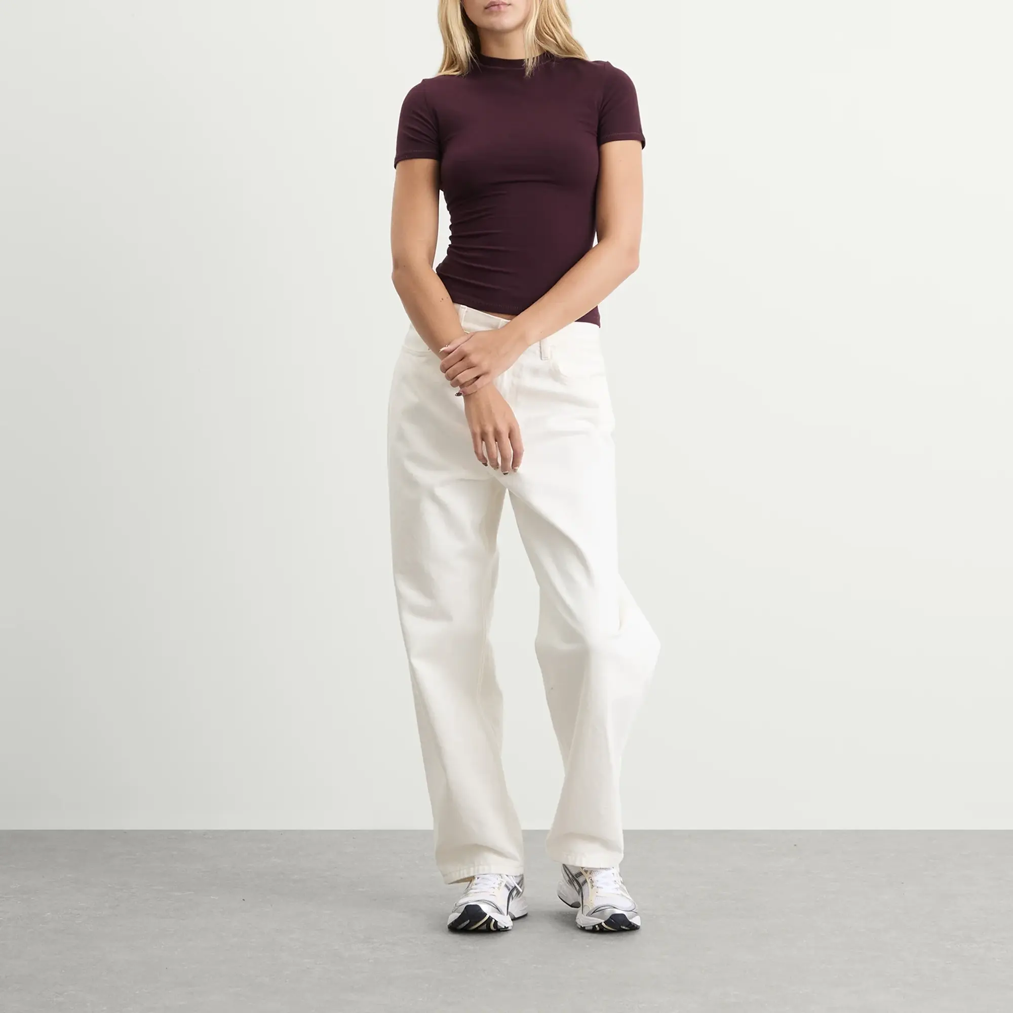 SKIMS Women's Cotton Jersey T-Shirt Currant