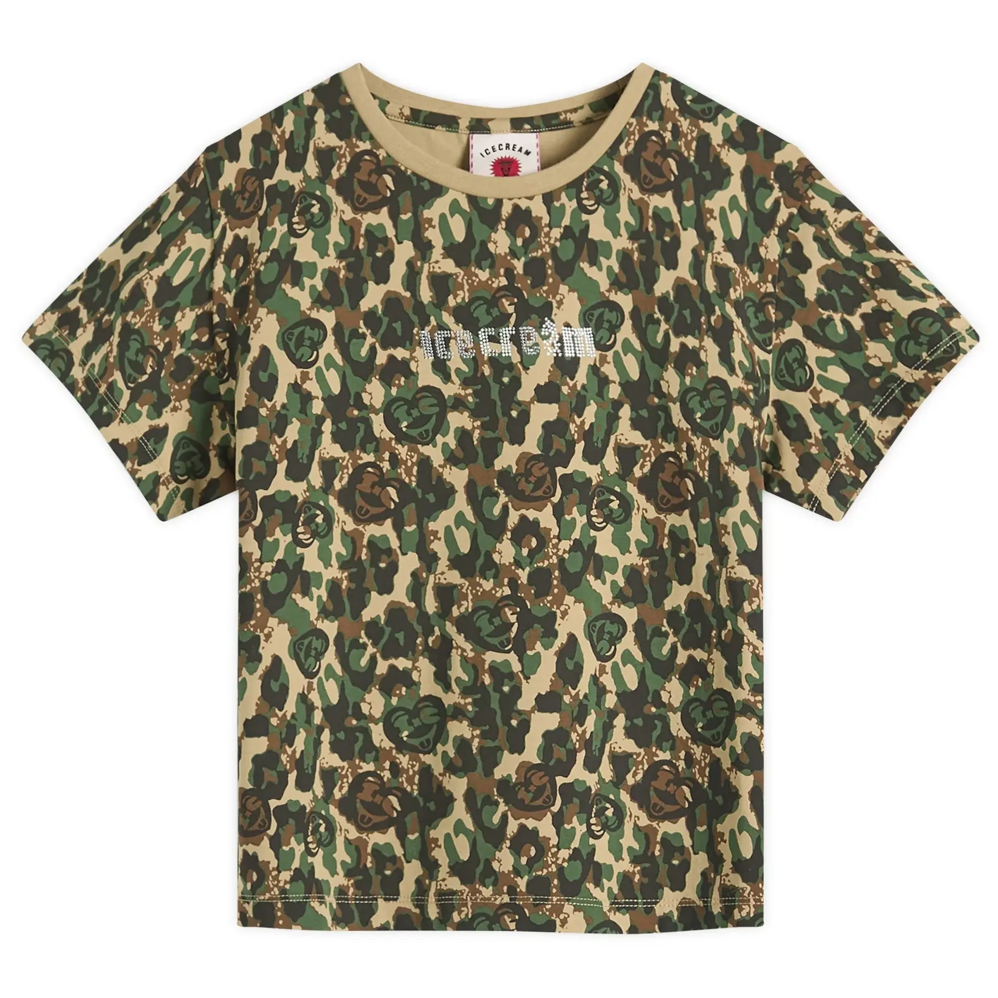 ICECREAM Women's Crystal Soft Serve Baby T-Shirt Camo