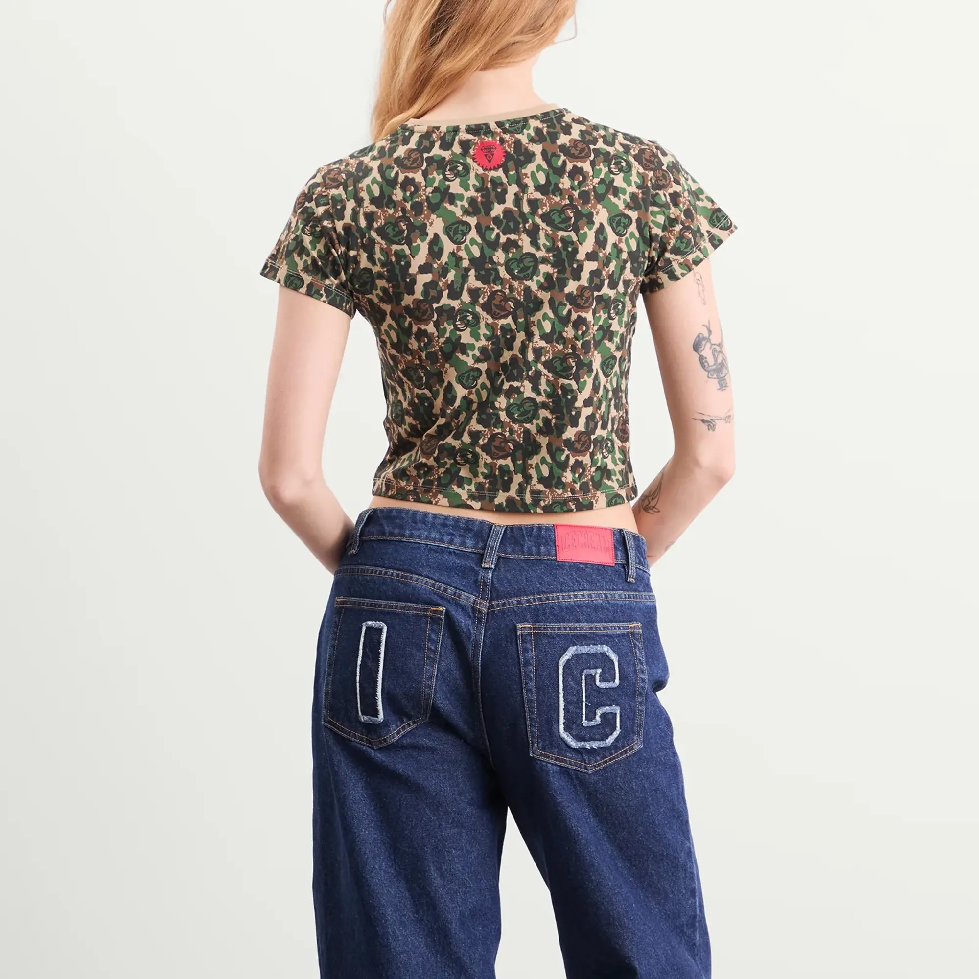 ICECREAM Women's Crystal Soft Serve Baby T-Shirt Camo
