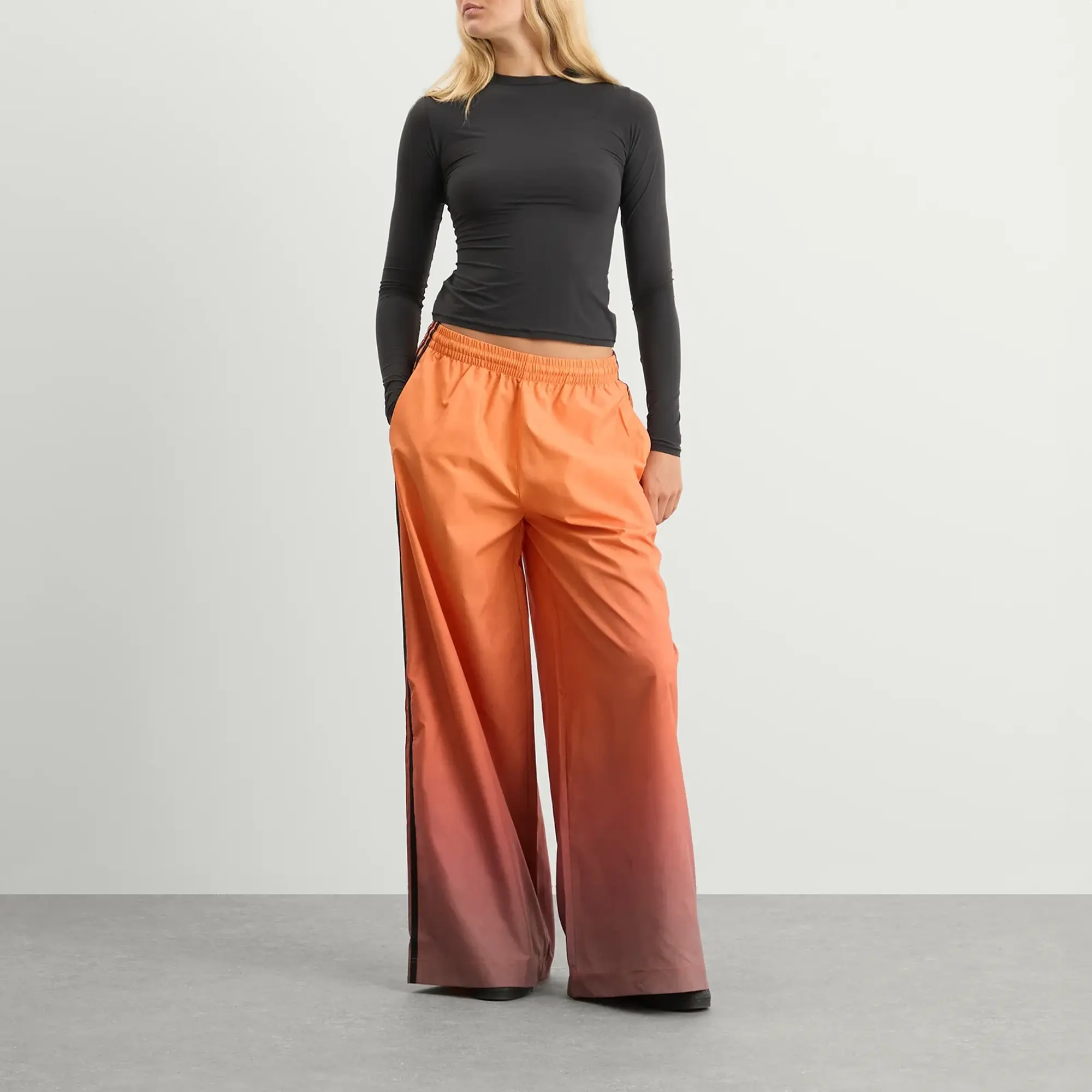 Adidas Women's Firebird Oversized Track Pant Multicolor/Crew Orange