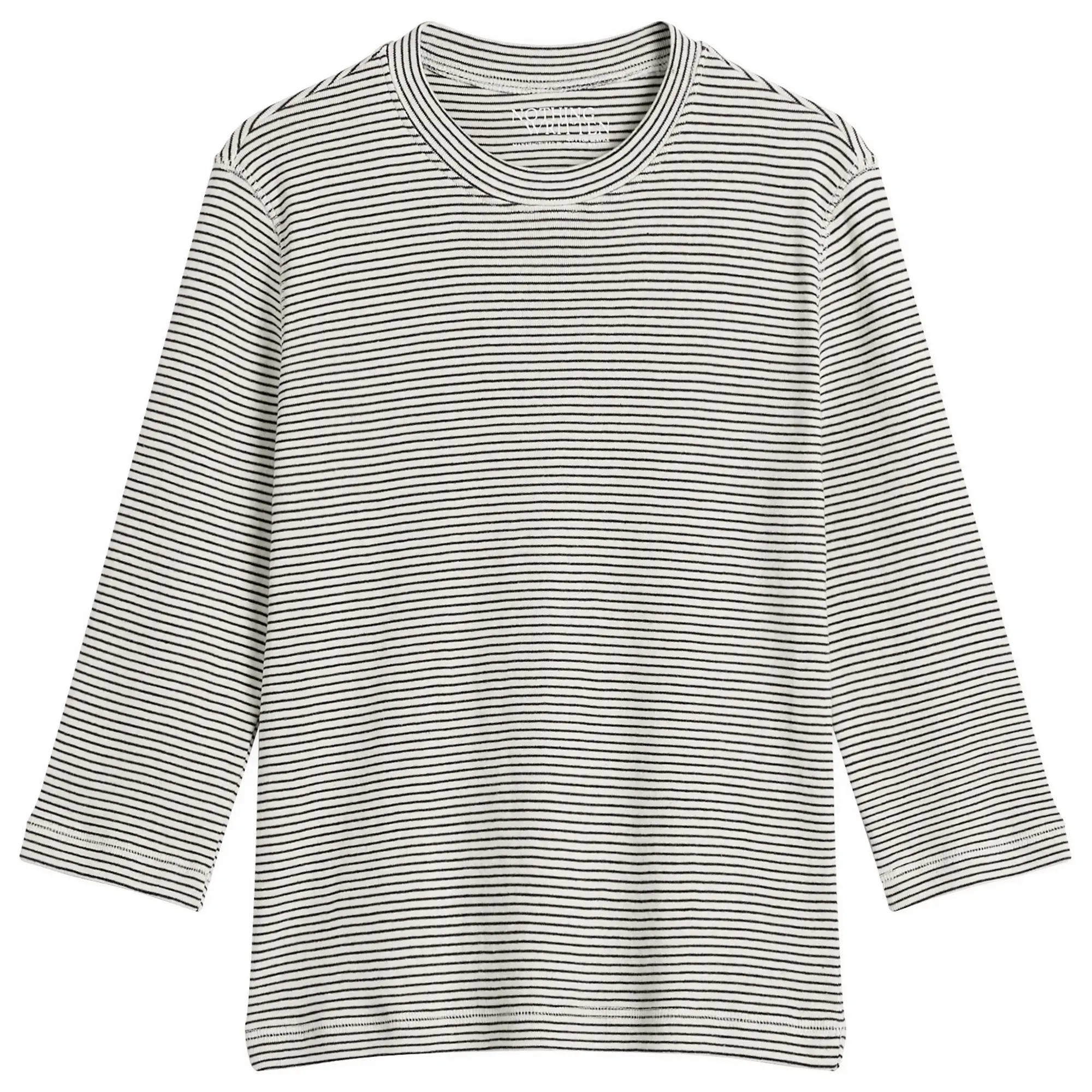 Nothing Written Women's Striped Cotton T-Shirt Black