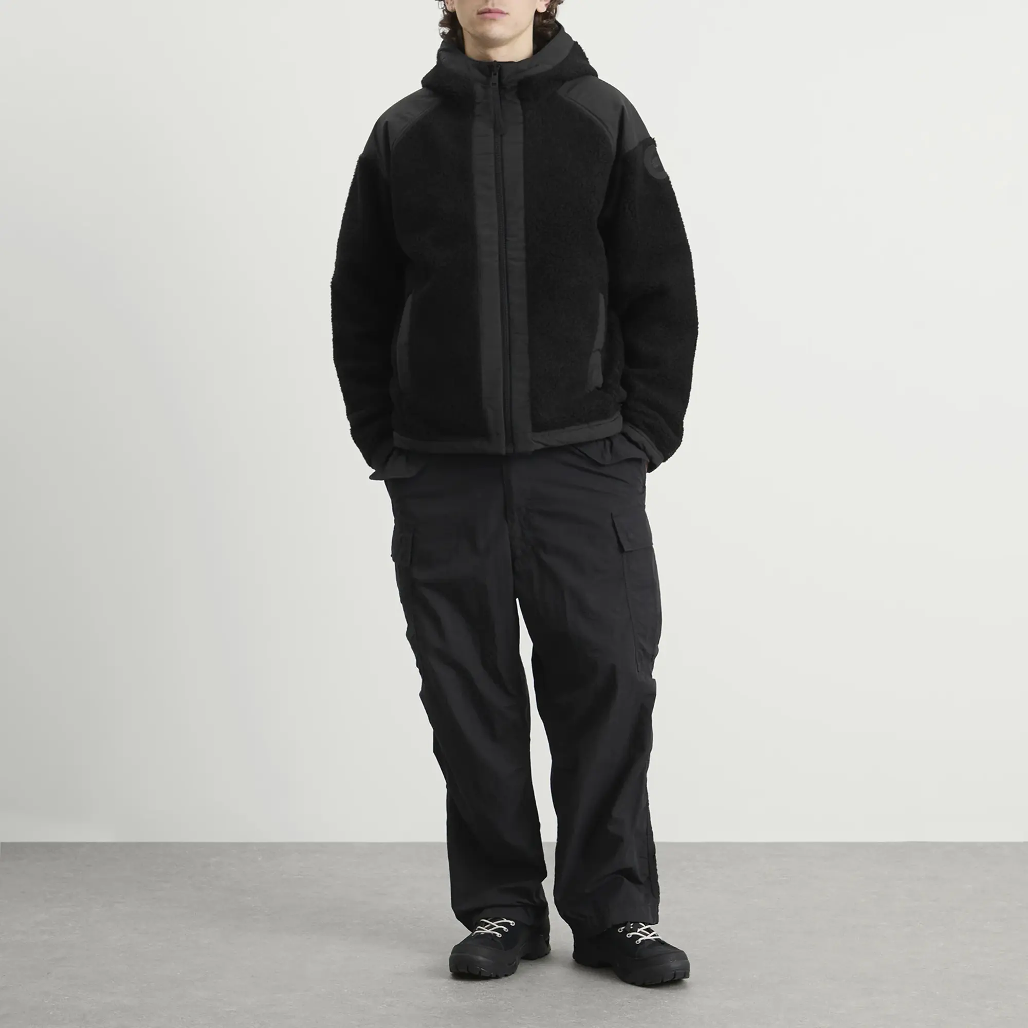 Canada Goose Men's Alberni Reversible Fleece Bomber Jacket Black/Black