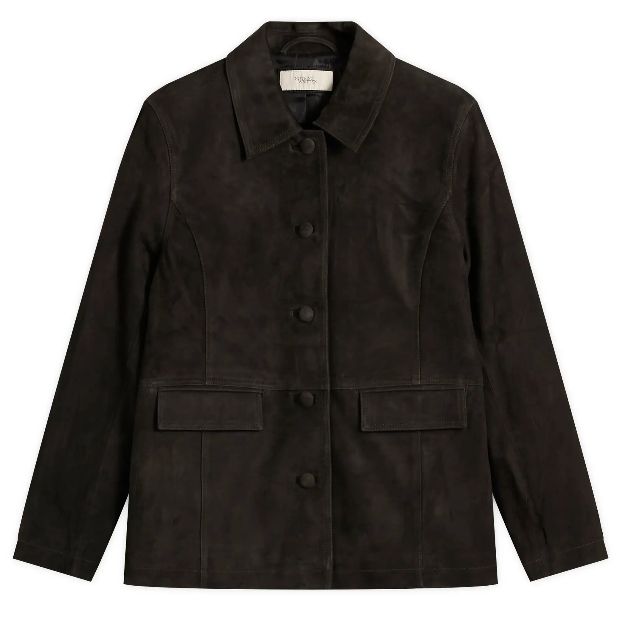 Nothing Written Women's Rona Suede Jacket Dark Brown