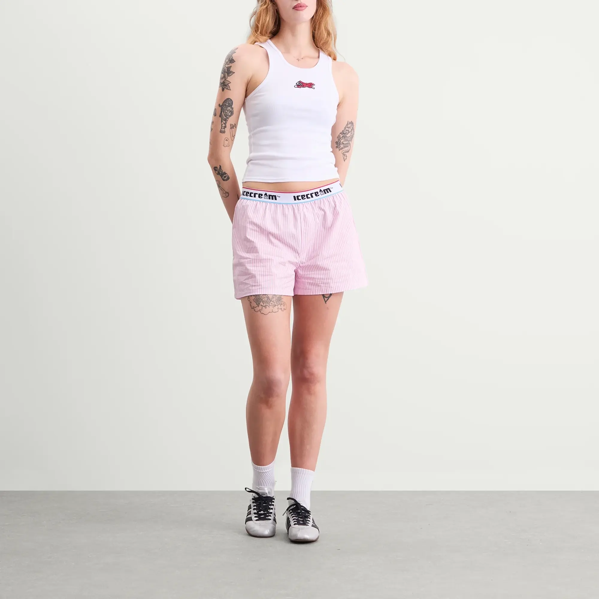 ICECREAM Women's Soft Serve Boxer Short Pink Stripe