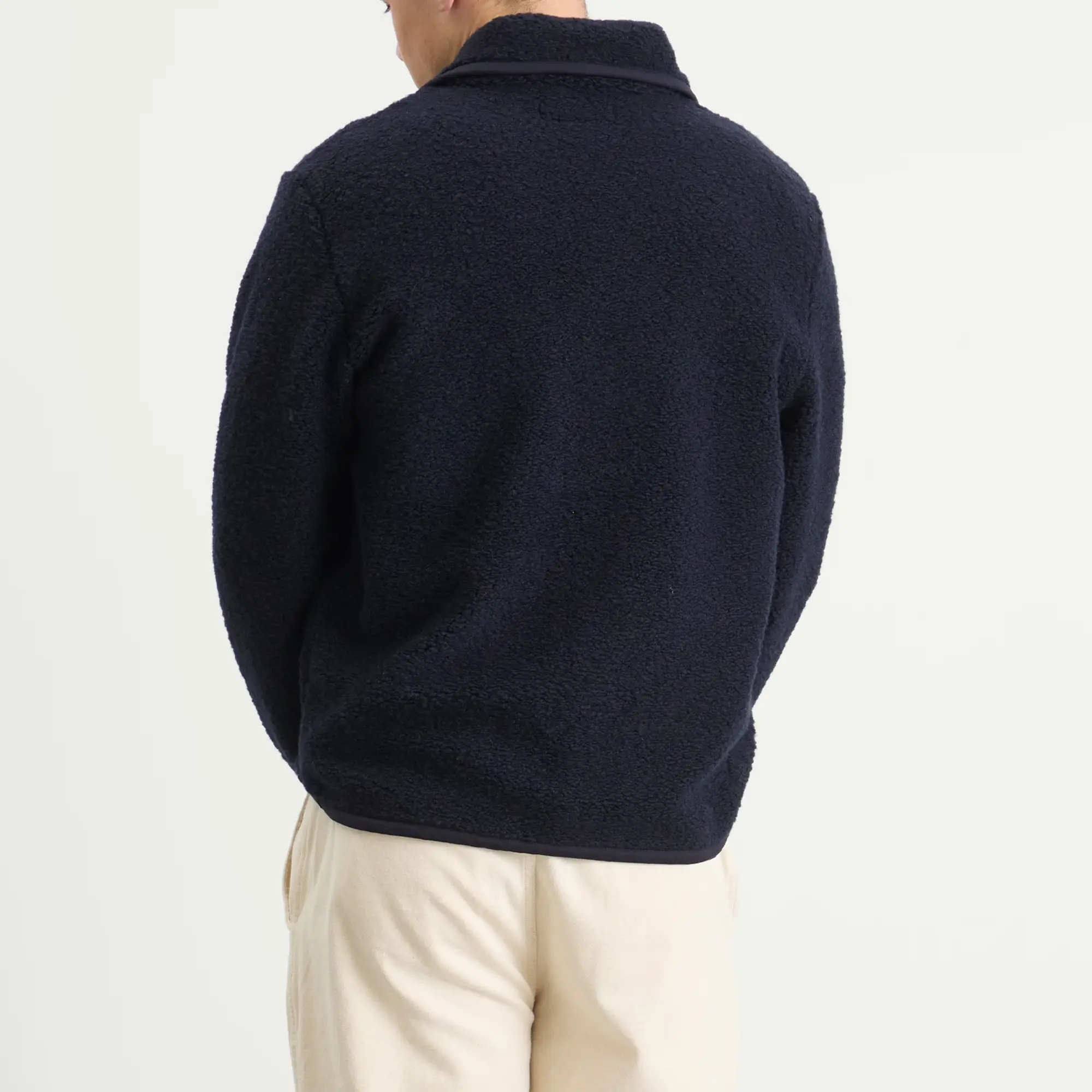 Universal Works Men's Alvar Fleece Lancaster Jacket Navy