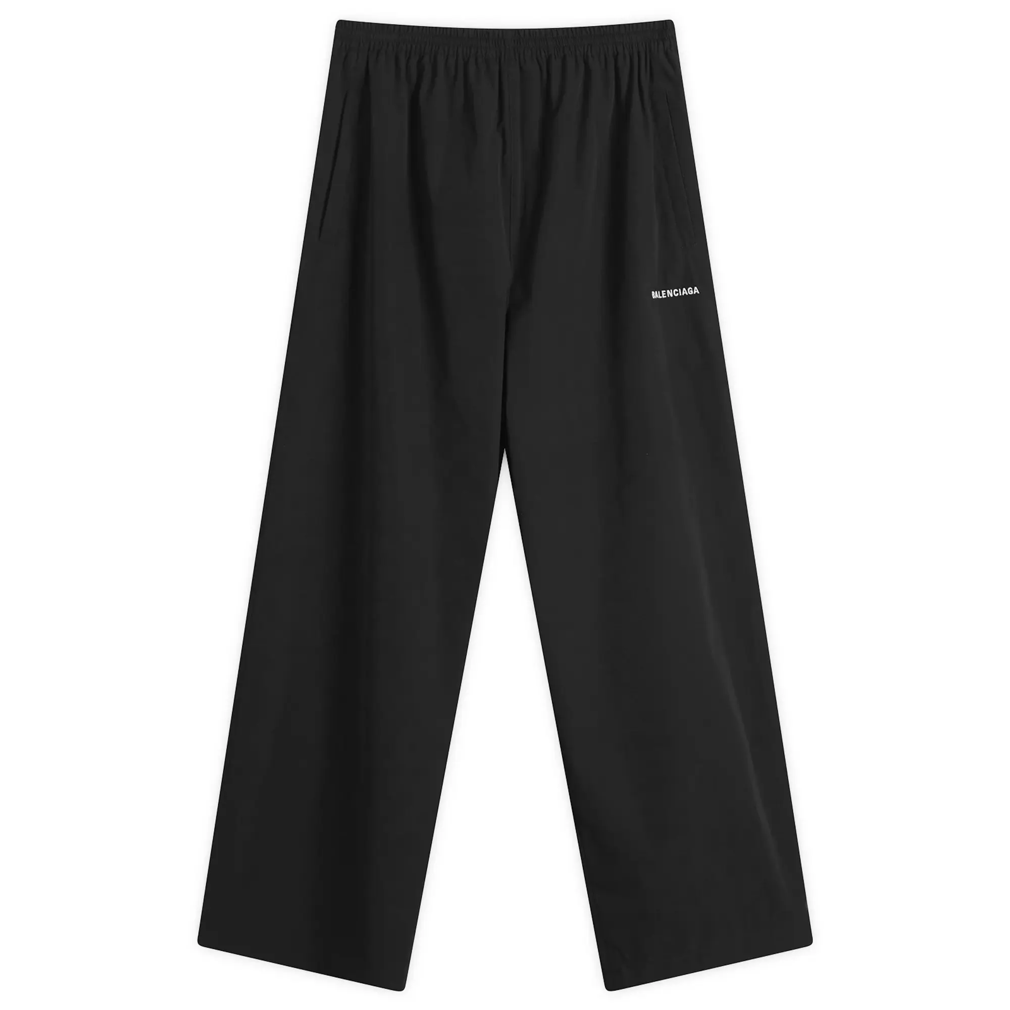 Balenciaga Men's Stretch Poly Tracksuit Pants Black