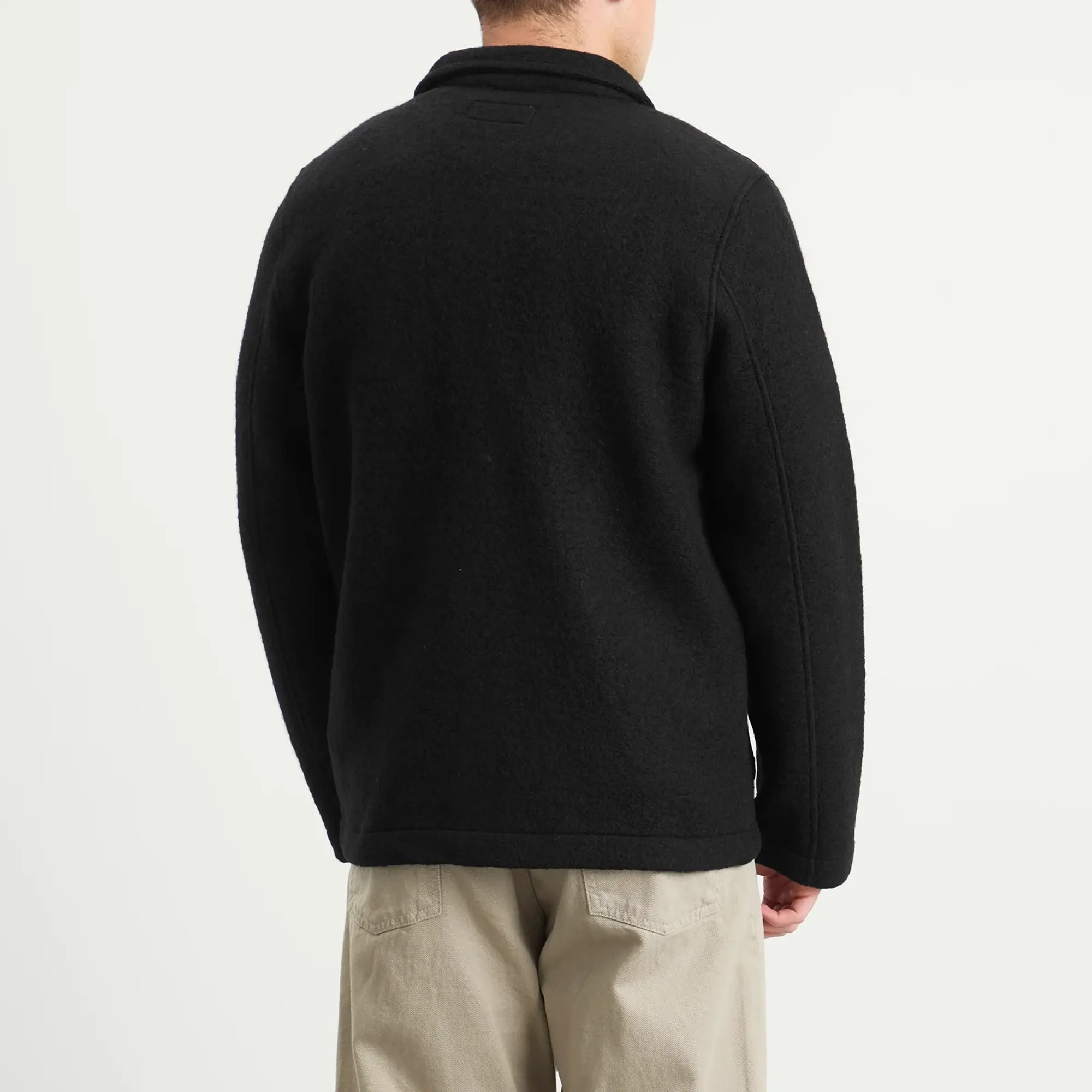 Universal Works Men's Wool Fleece Field Jacket Black