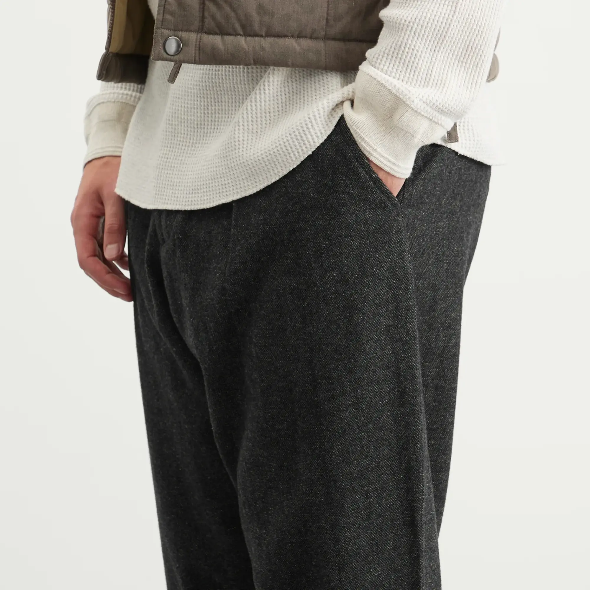 Universal Works Men's Pleated Track Pant Grey