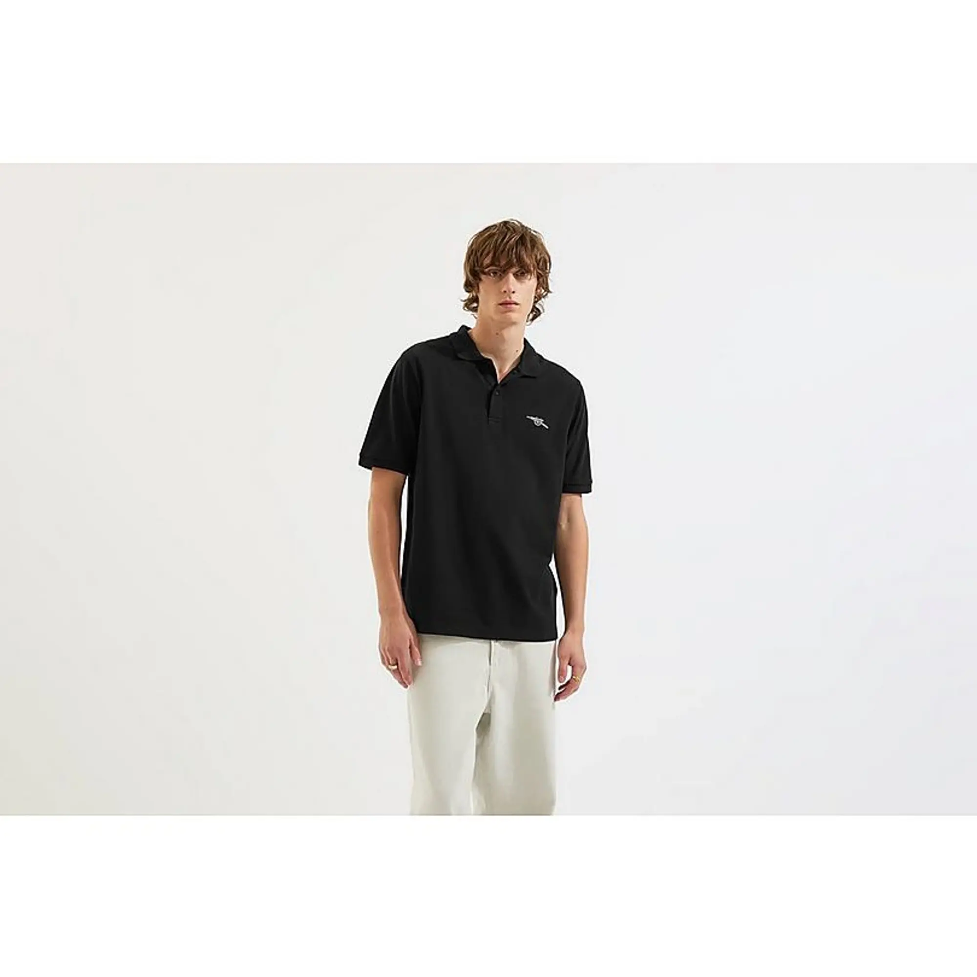 Arsenal Black Cannon Polo Shirt, Black