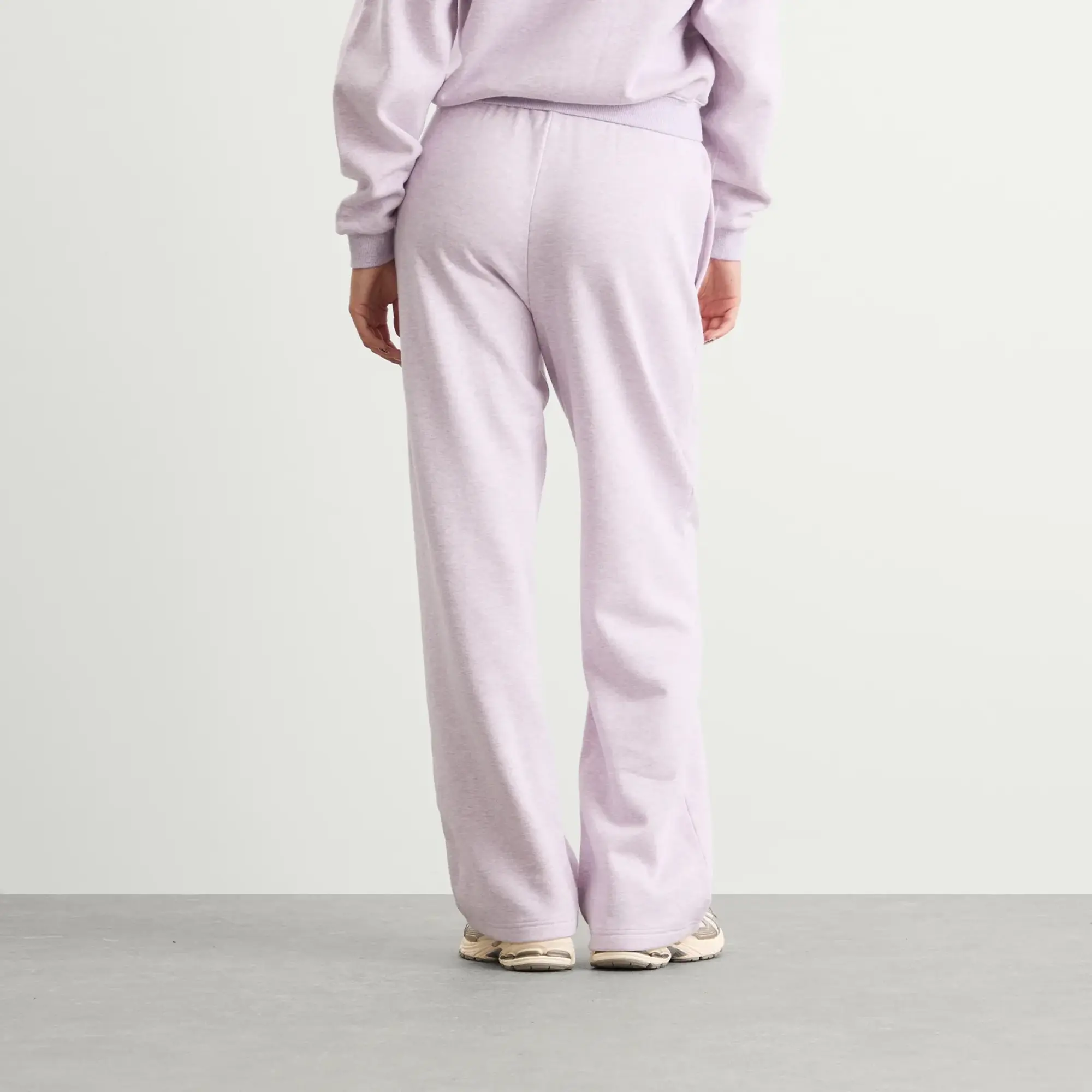 SKIMS Women's Cotton Fleece Straight Leg Pant Purple Heather