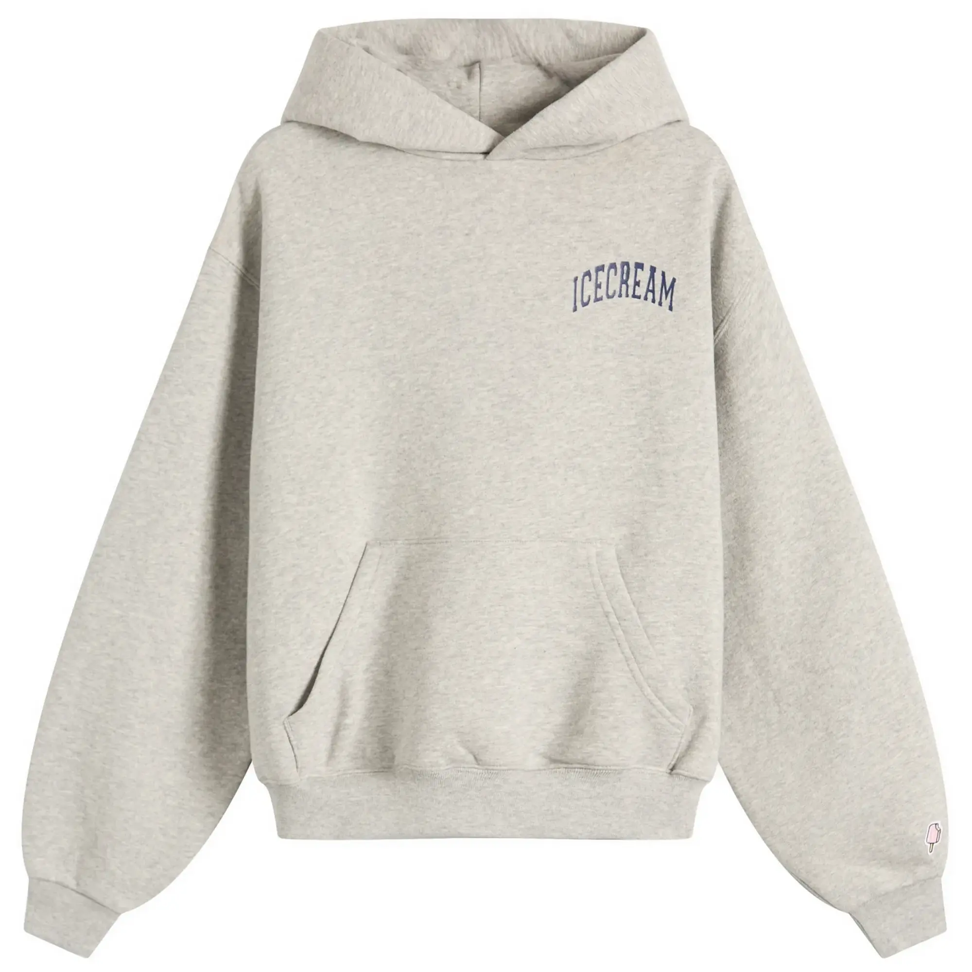 ICECREAM Women's College Cropped Popover Hoodie Grey