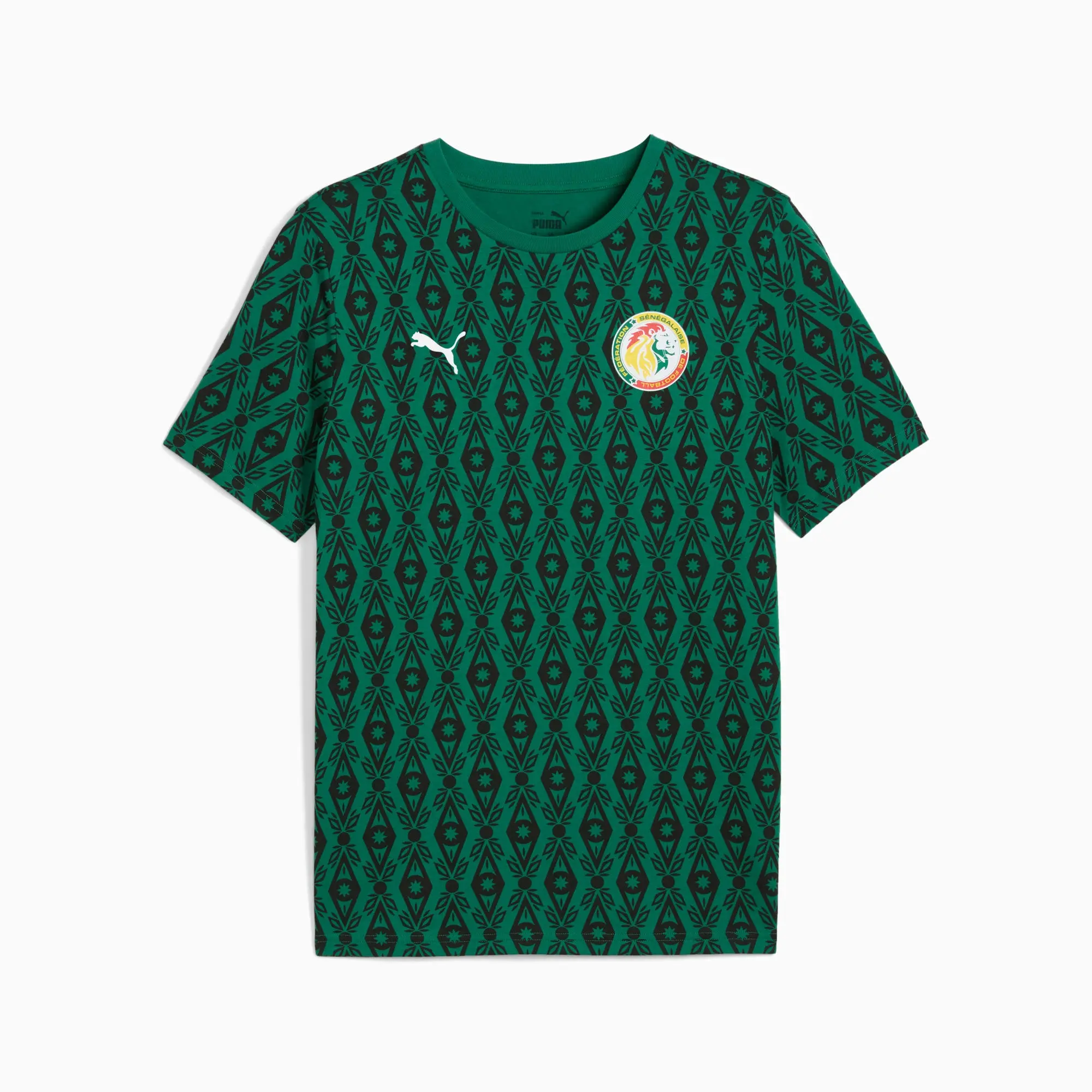 PUMA Senegal All-Over Print Tee Shirt Unisex, Power Green/White, size 3XL