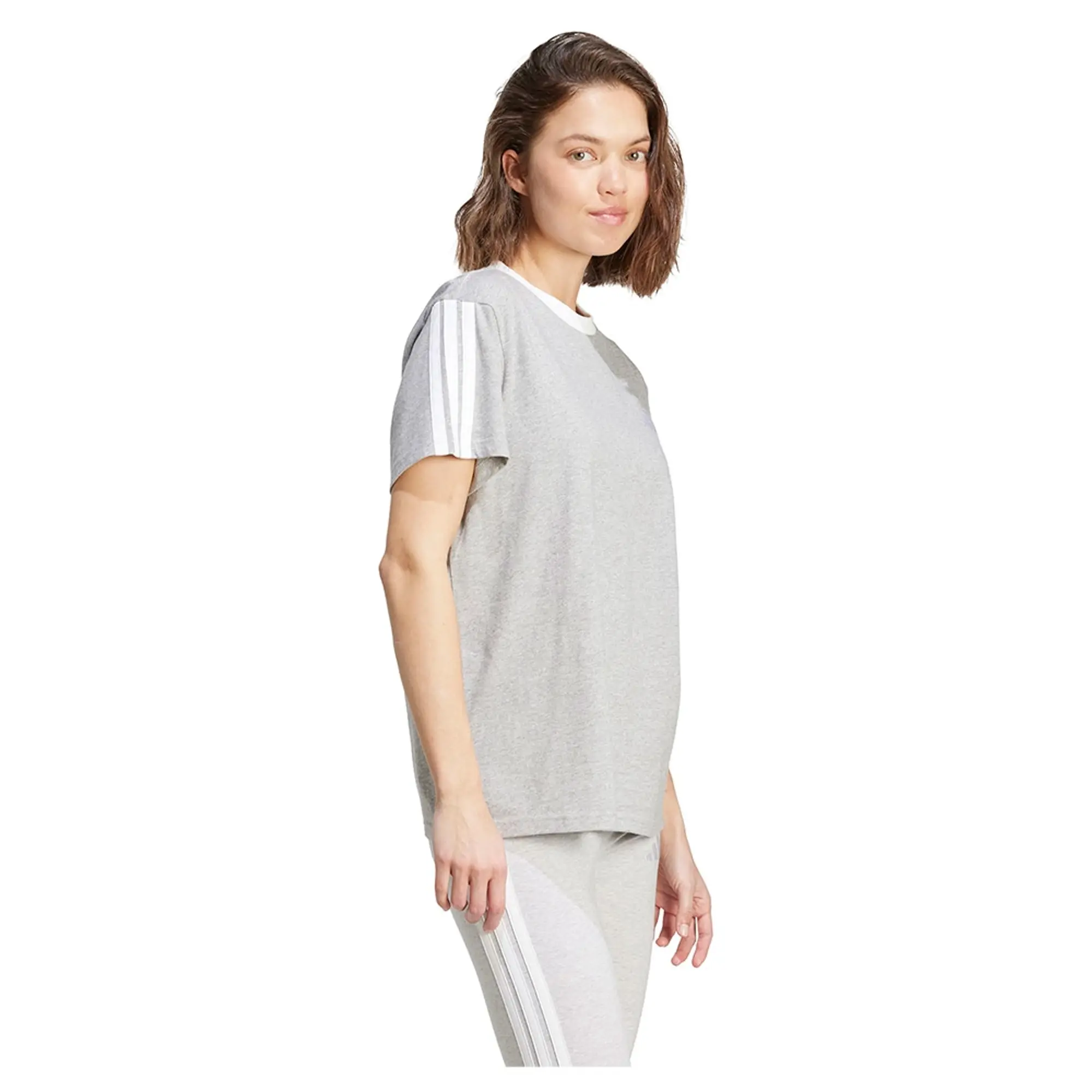 Adidas Essentials 3 Stripes  - Medium Grey Heather