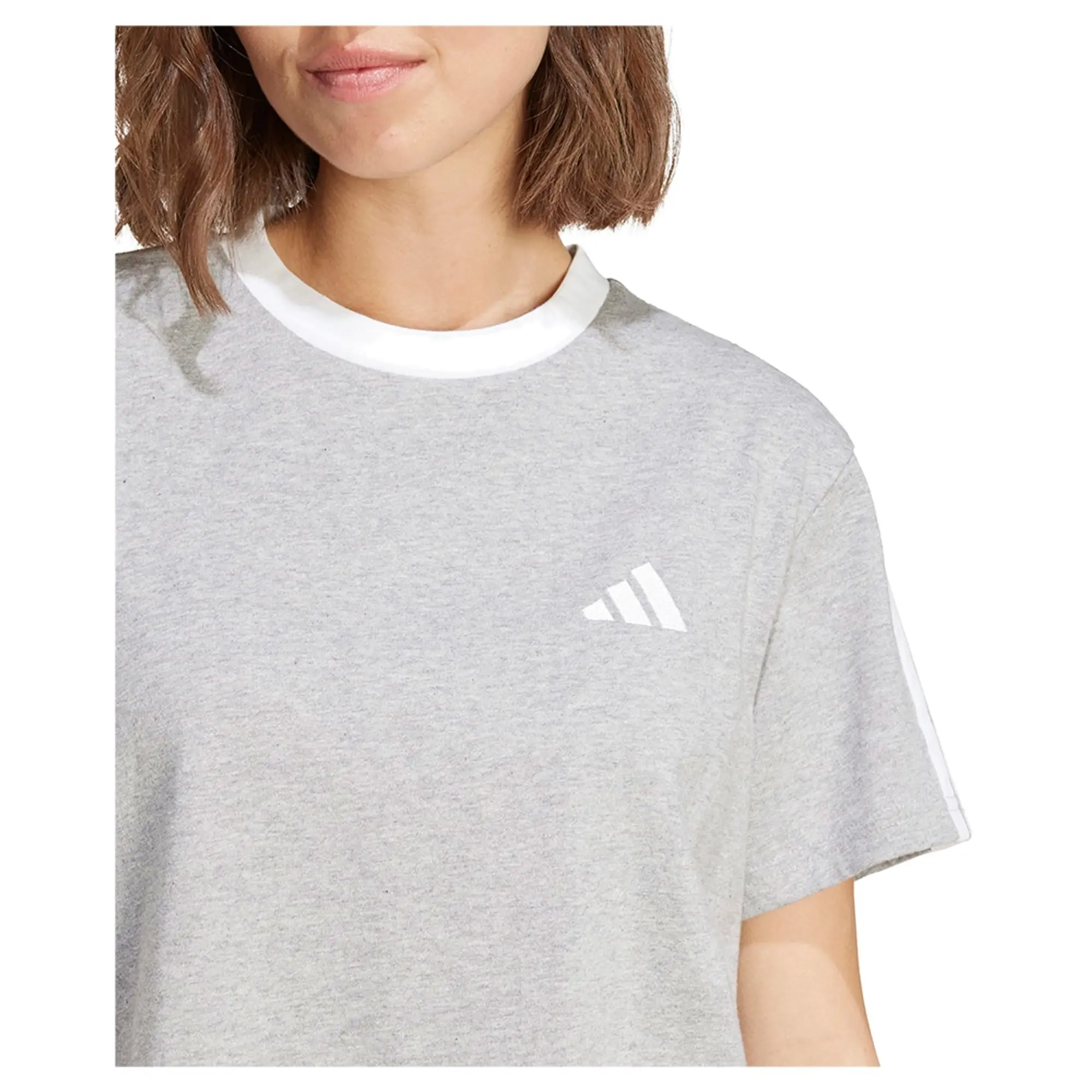 Adidas Essentials 3 Stripes  - Medium Grey Heather
