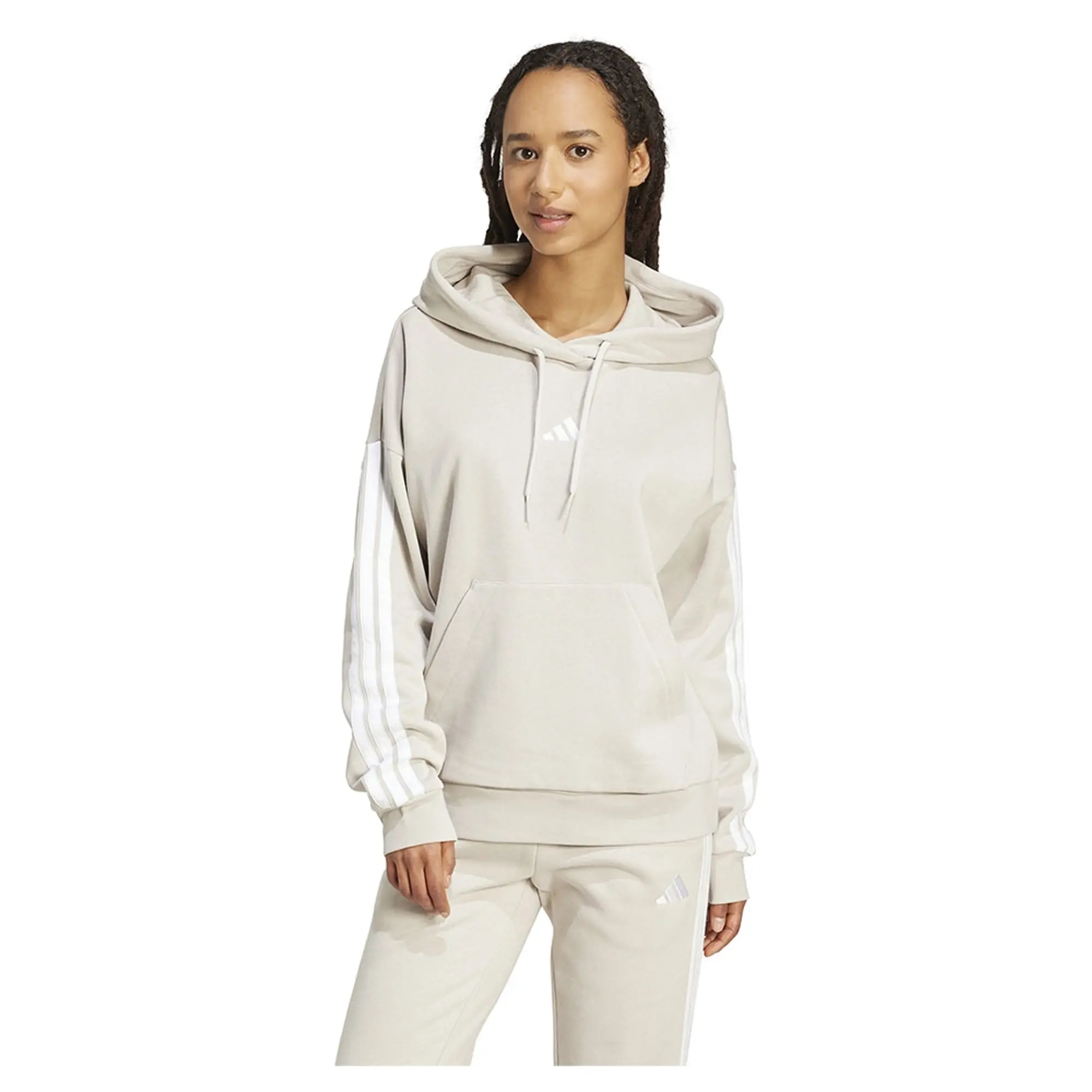 Adidas Essentials 3 Stripes Fleece Hoodie