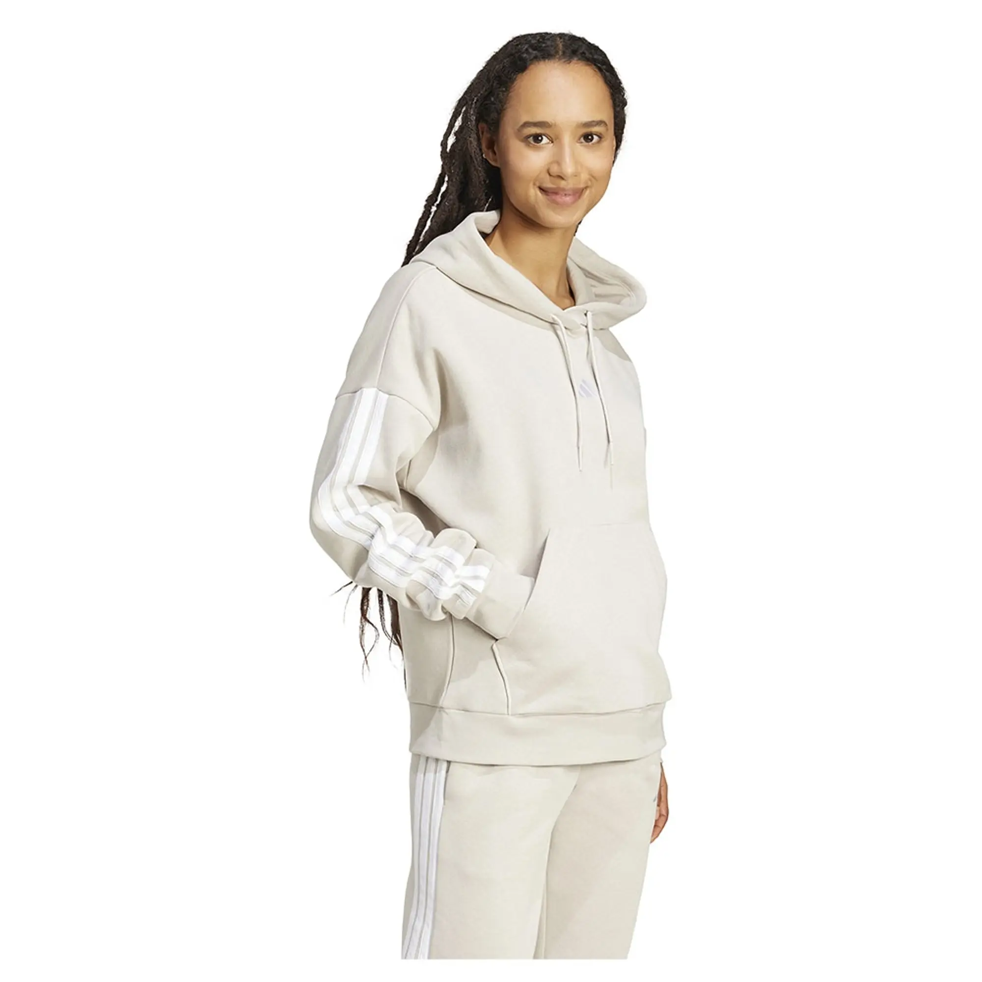 Adidas Essentials 3 Stripes Fleece Hoodie