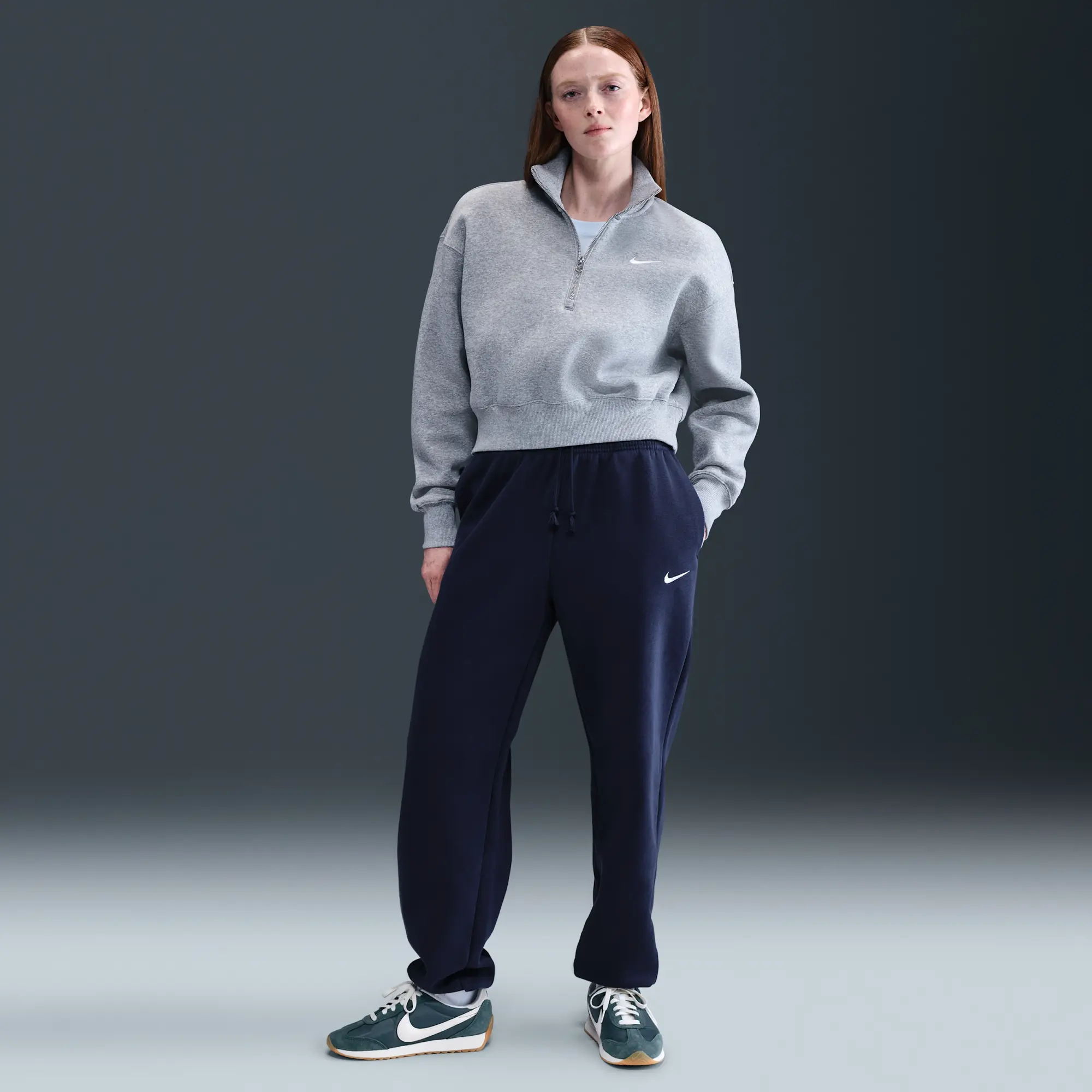 Nike Phoenix Oversized Joggers - Blue - Womens