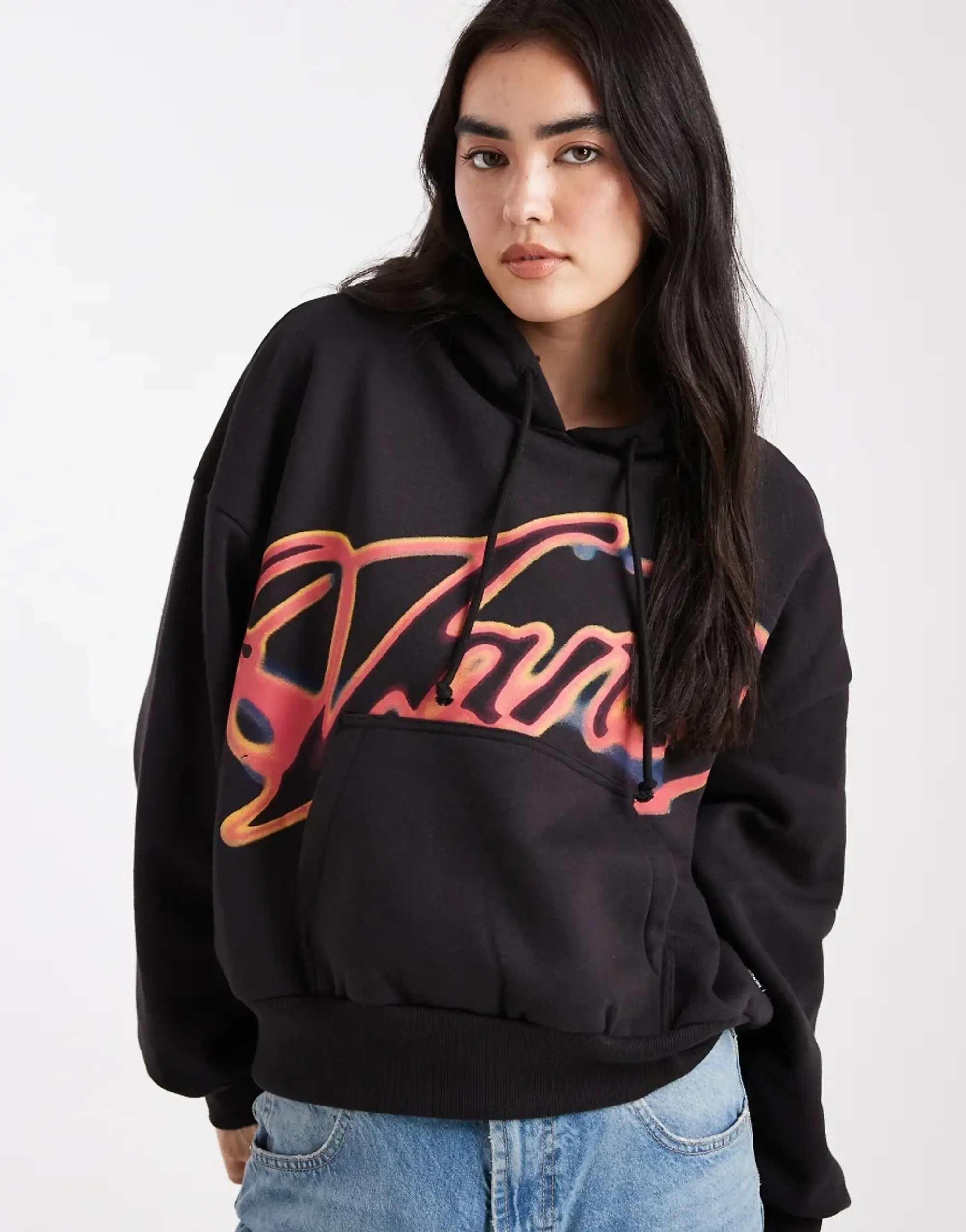 Vans Outer Ring Retro Hoodie In Black