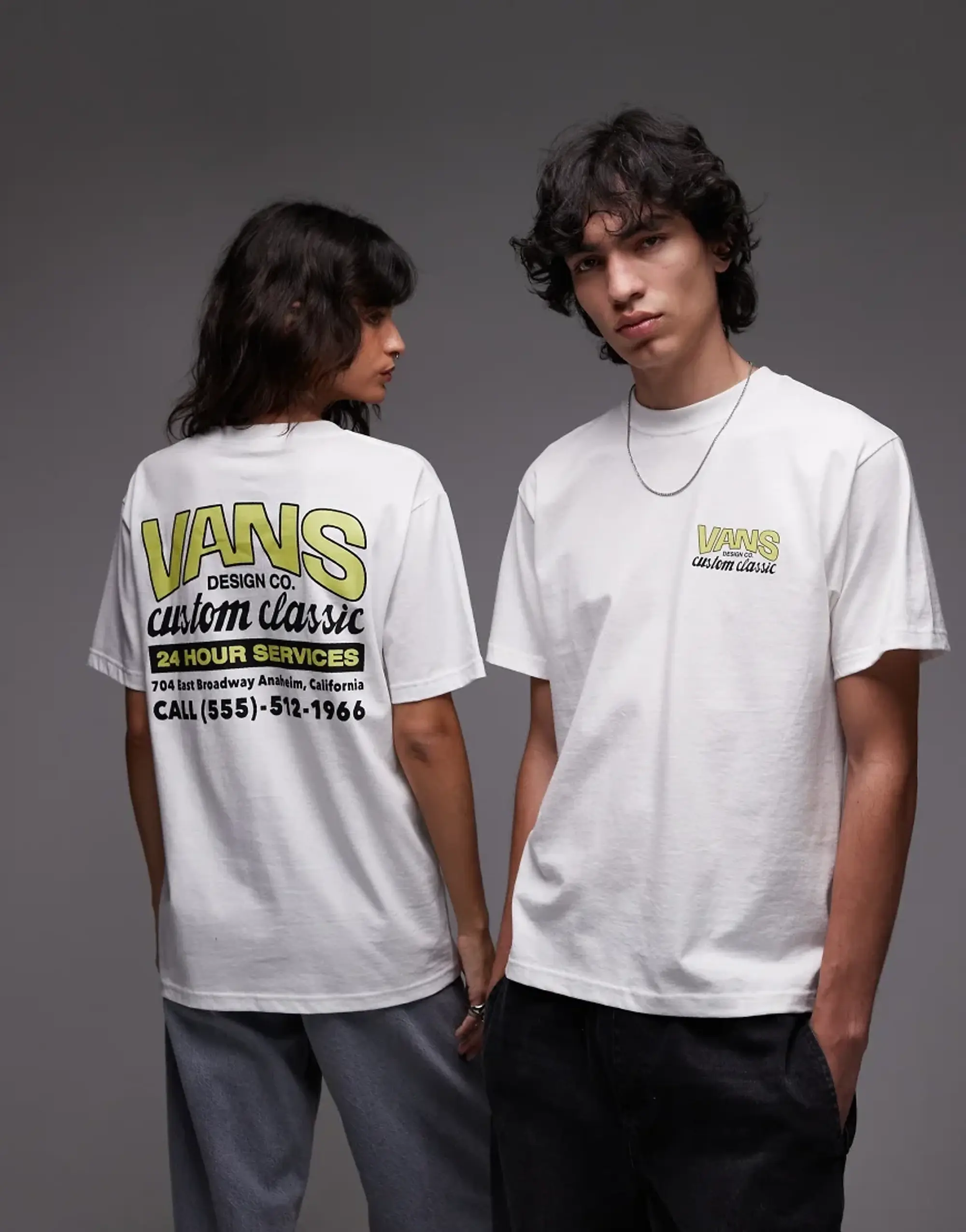 Vans Shop Front Graphic Back Print T-Shirt In White