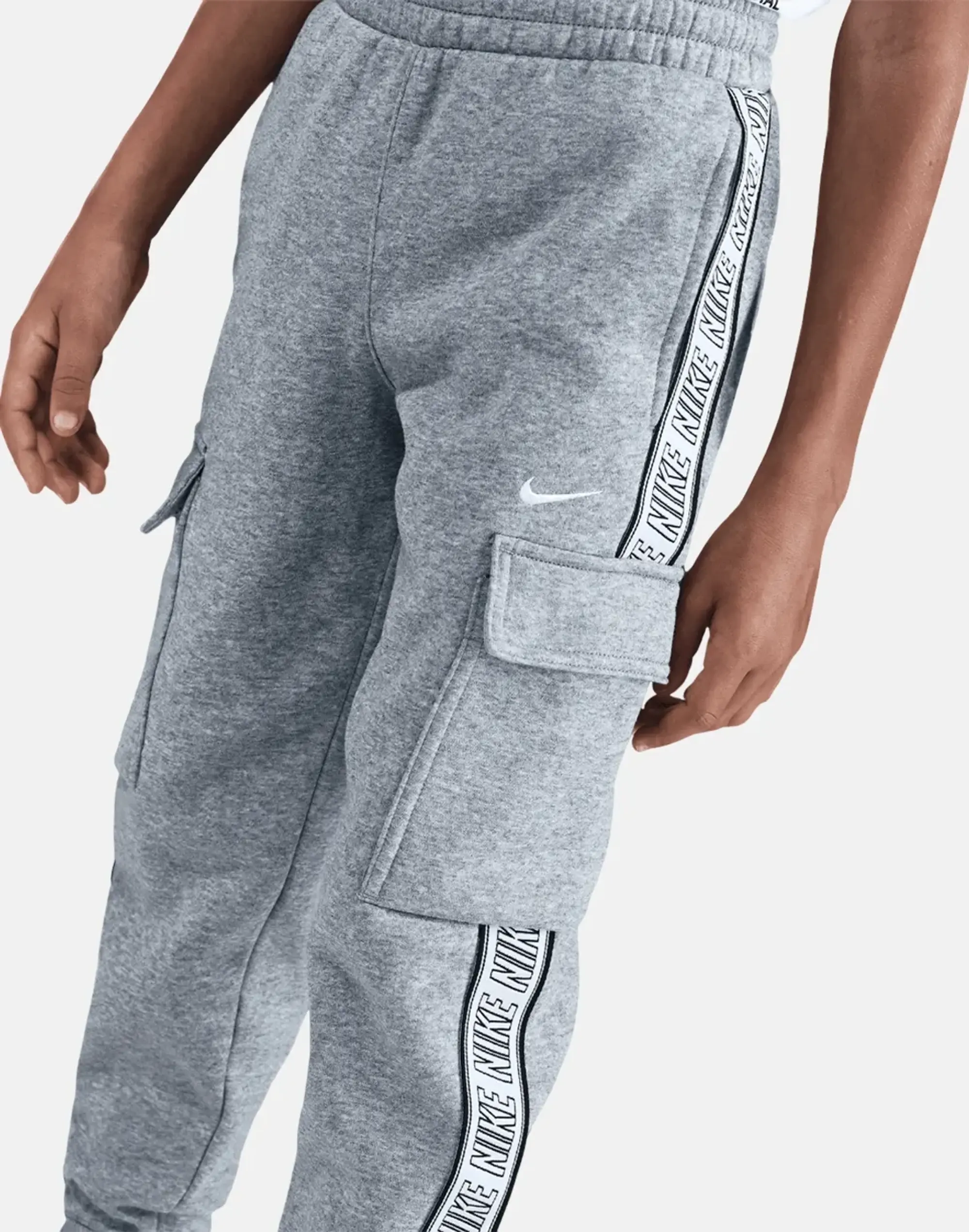 Nike Older Kids Repeat Club Cargo Pants in Grey/White 