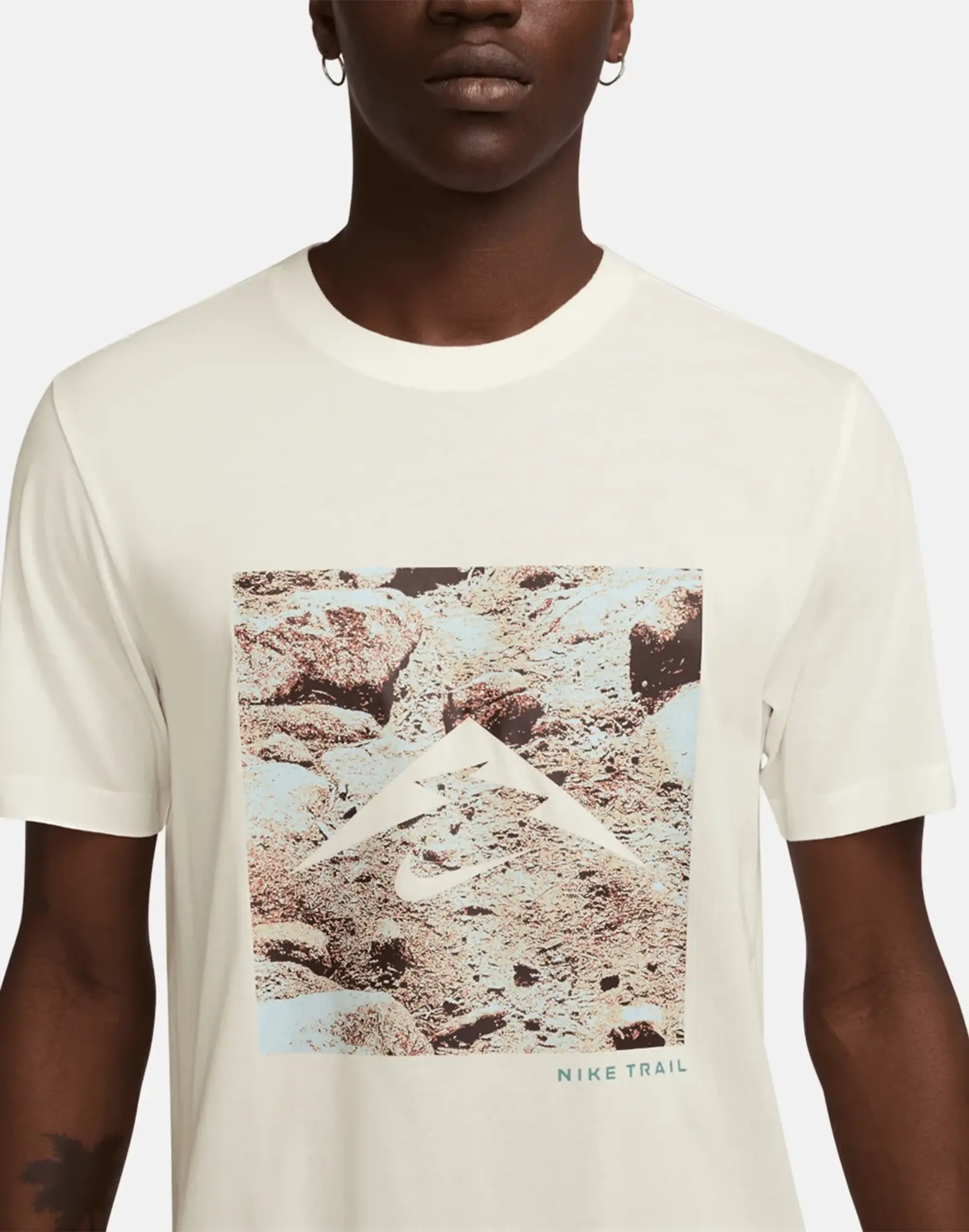 Men's Nike Energy Trail T-Shirt in Cream 